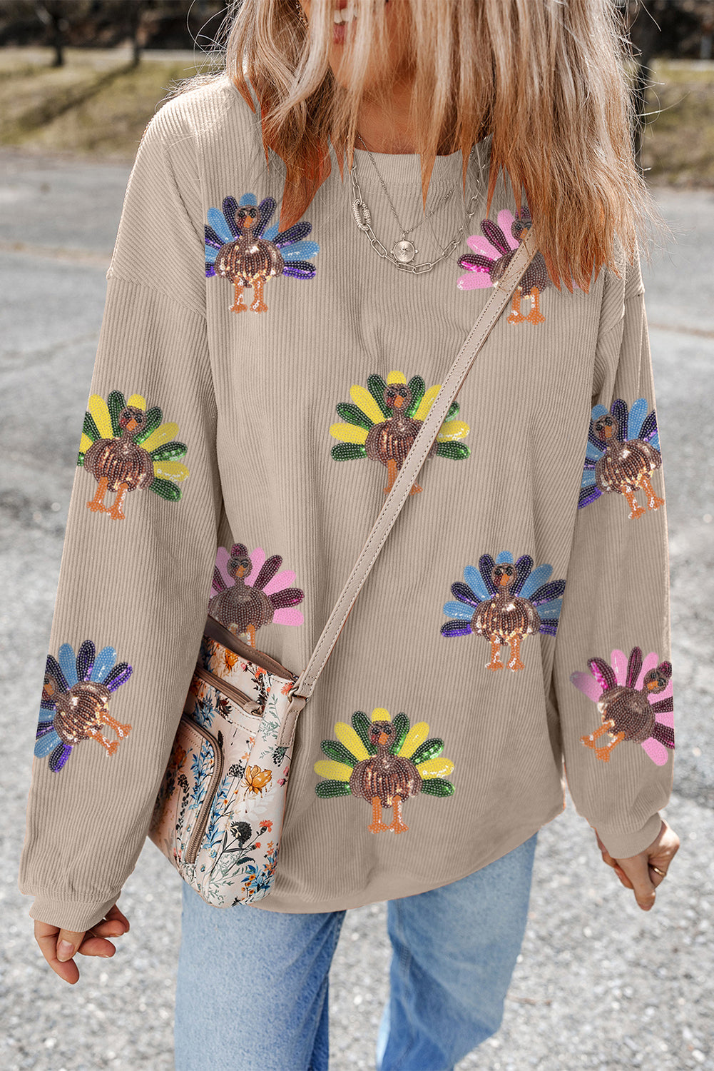 Turkeys on Corduroy Tunic