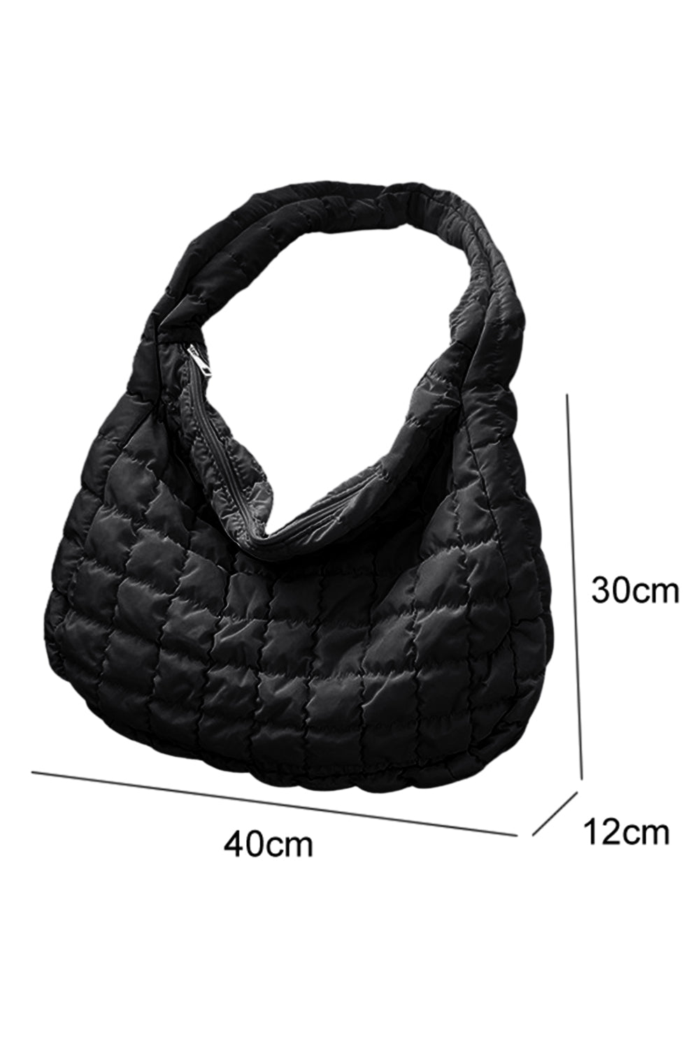 Black Puffer Shoulder Bag