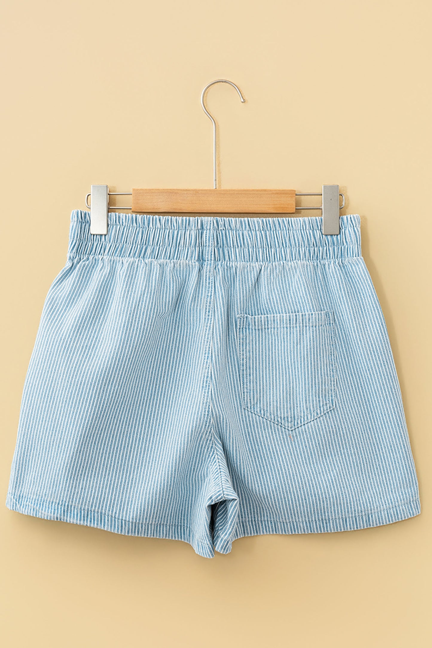 Sky Blue Denim Shorts in Plus Size