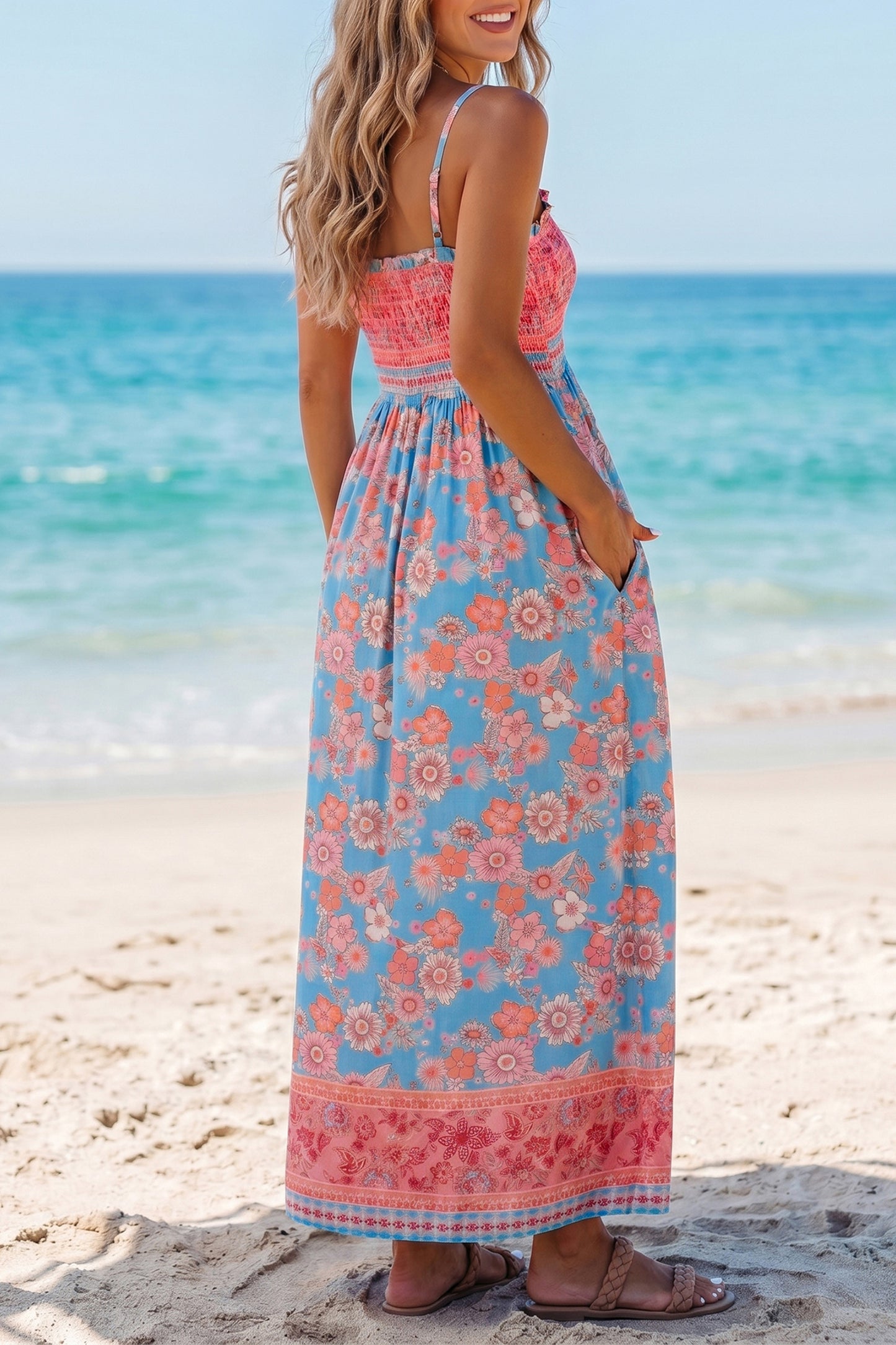 Bohemian Blue Maxi Dress