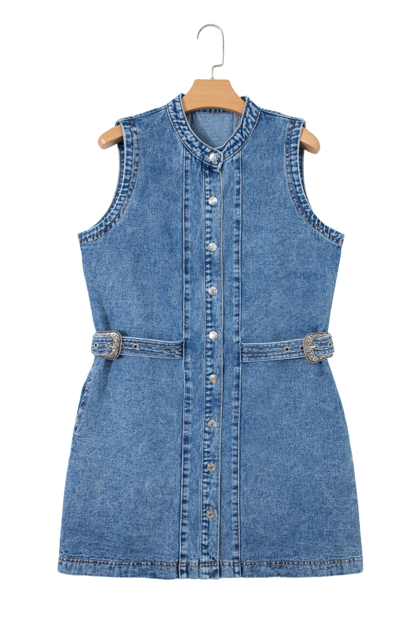 Western Button Down Denim Dress