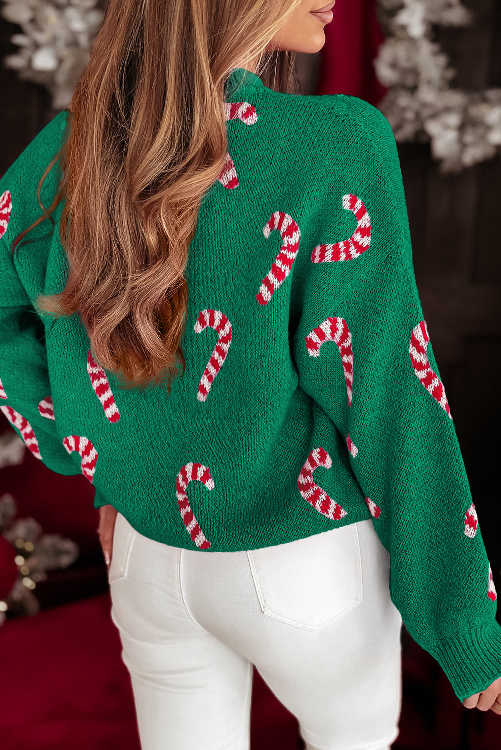 Green Candy Cane Sweater