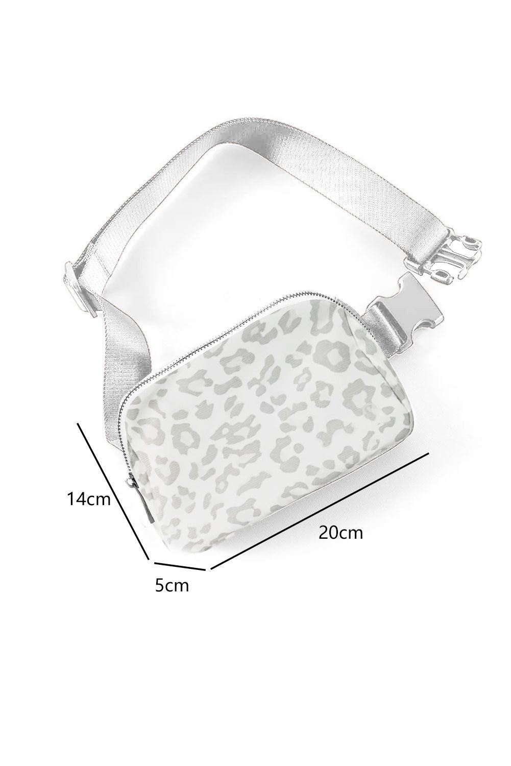Leopard Print Canvas Sling Bag