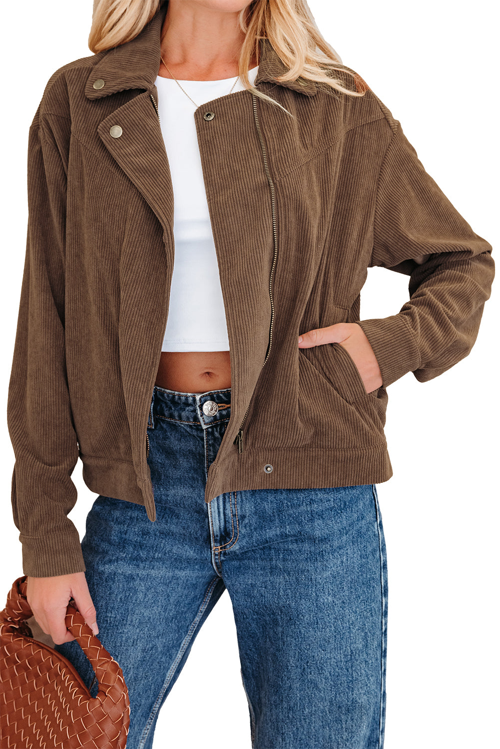 Dark Khaki Corduroy Jacket
