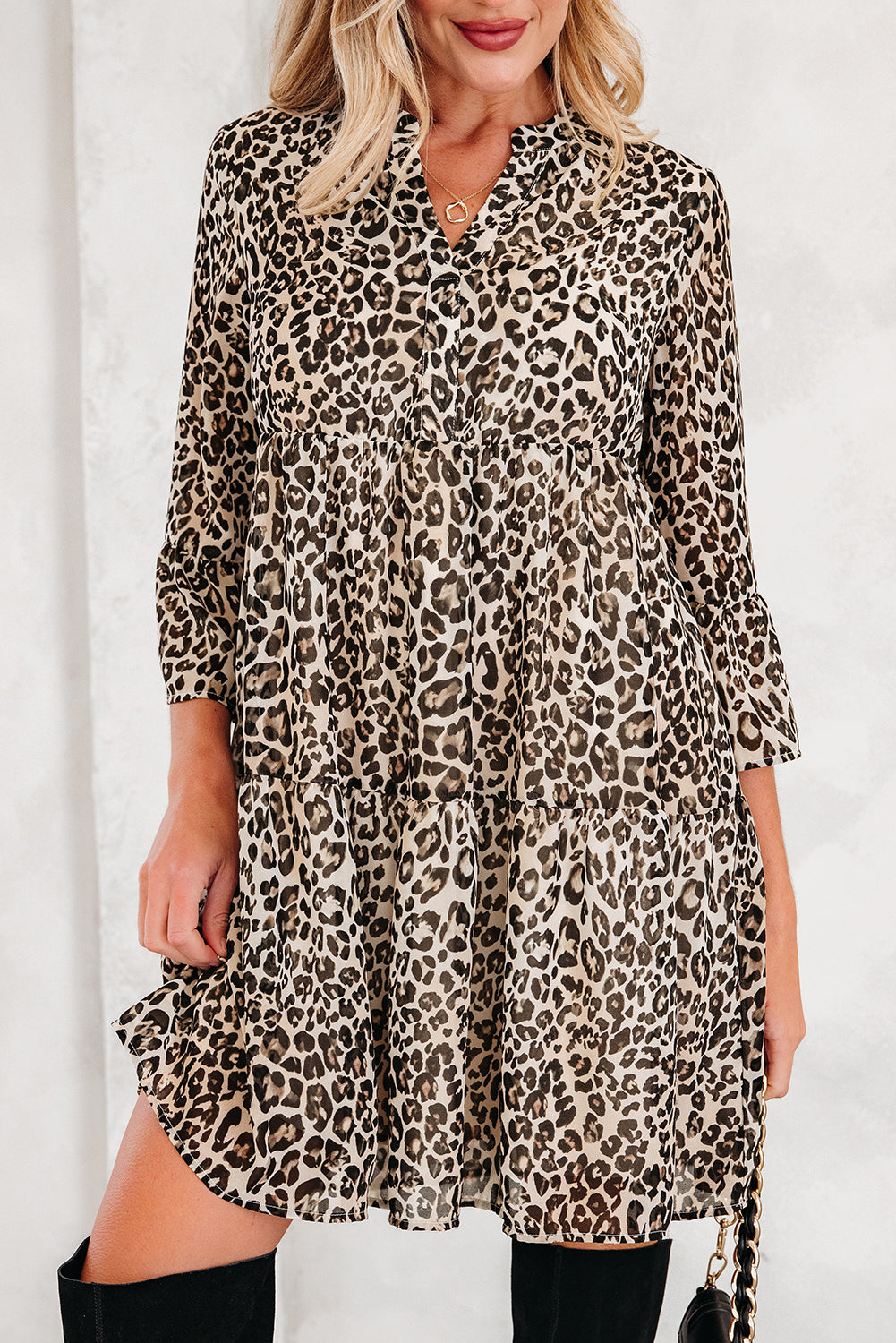 Leopard Print Swing Dress