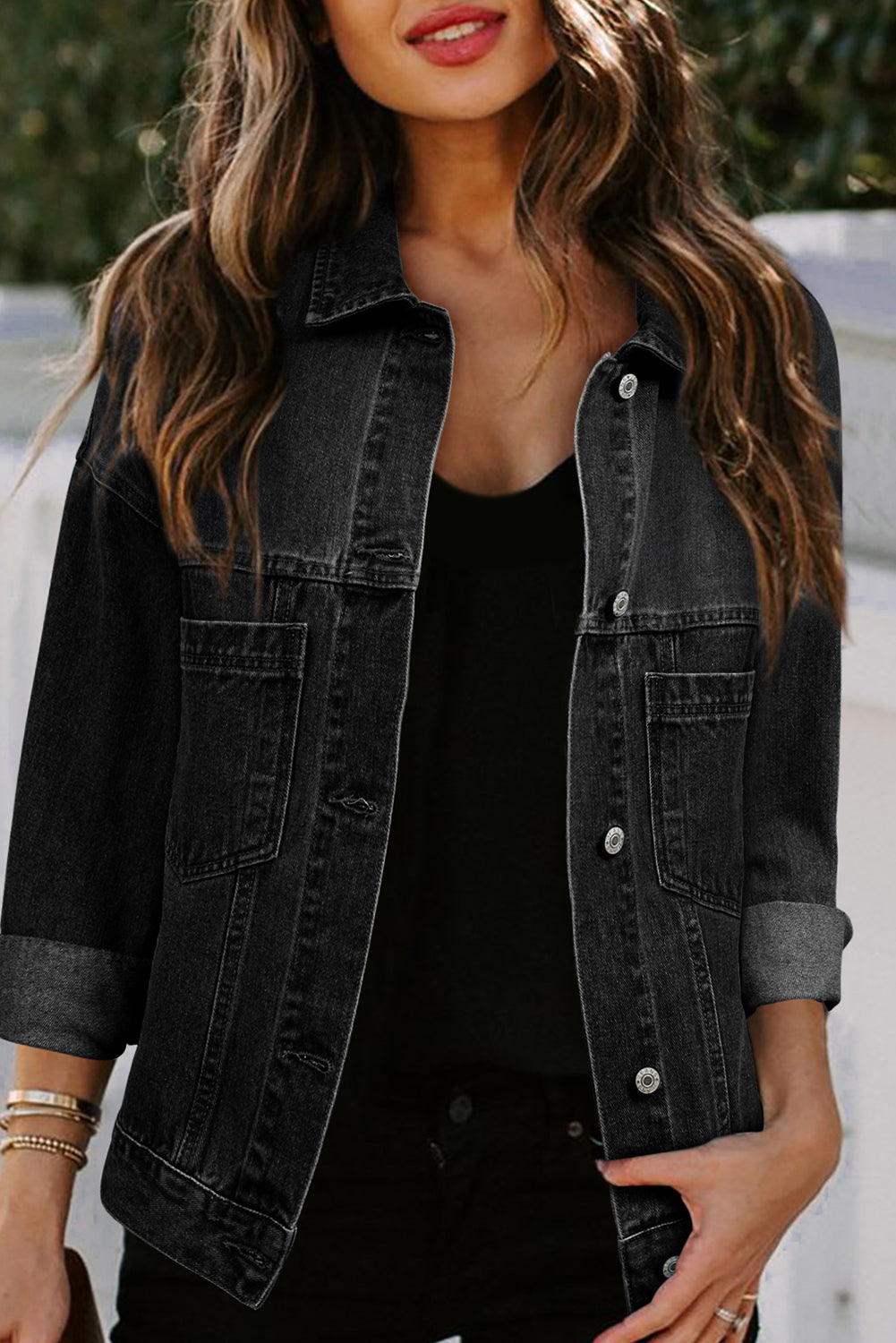 Black-Washed Denim Jacket