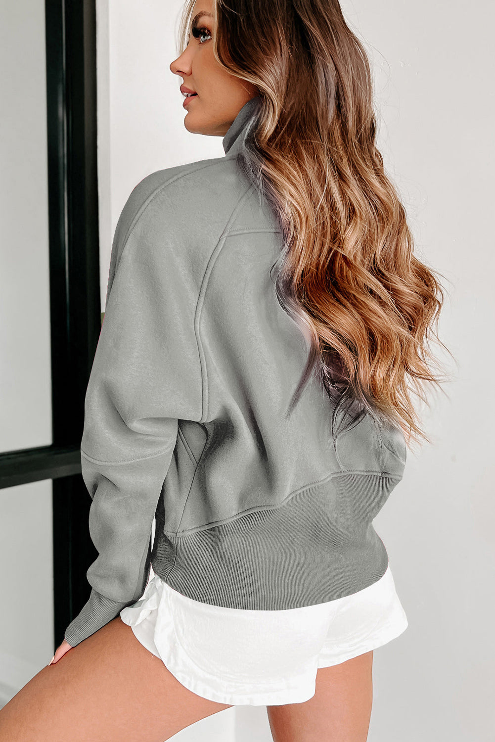 Fleece Thumbhole Sleeve Zip Up