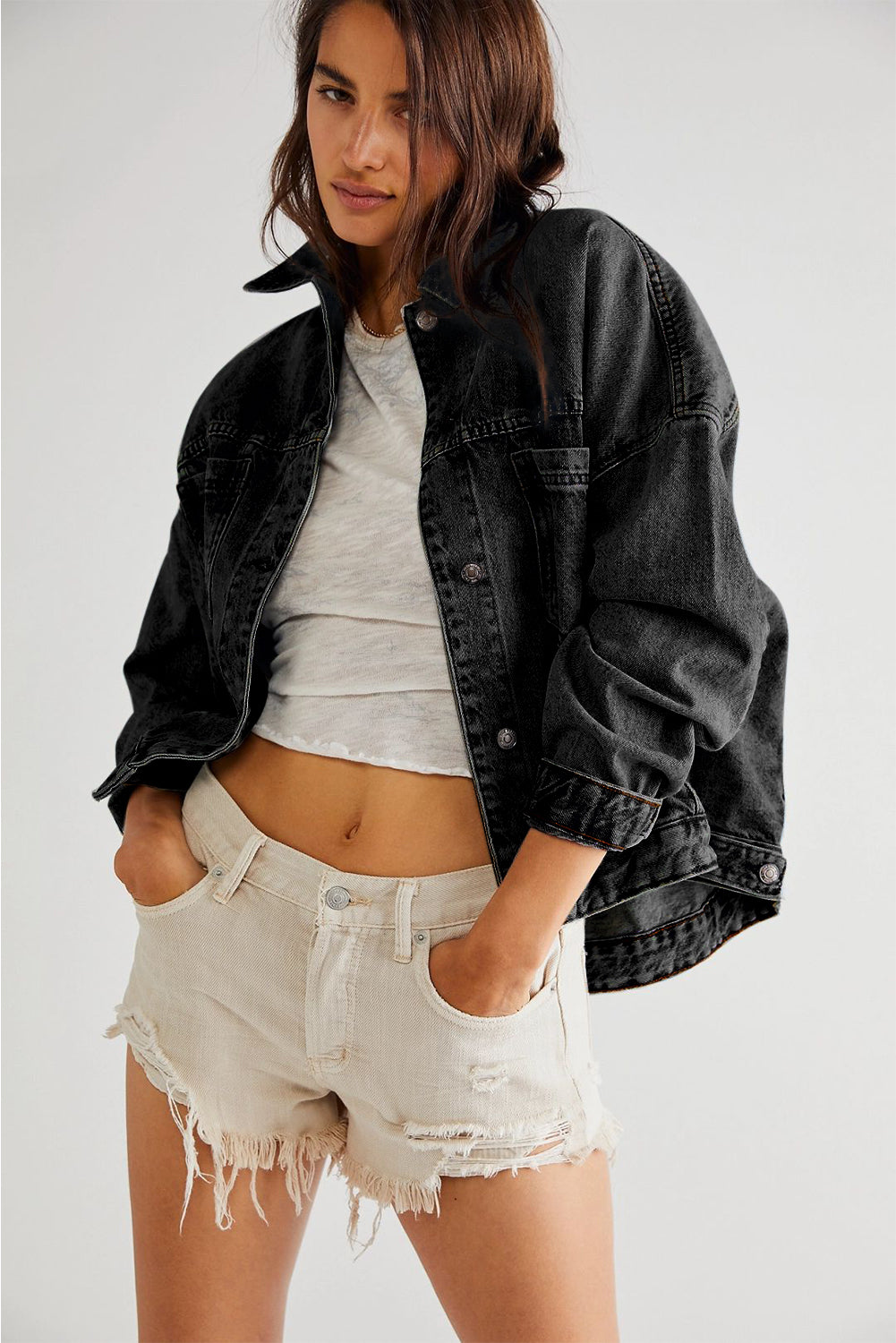 Black-Washed Denim Jacket