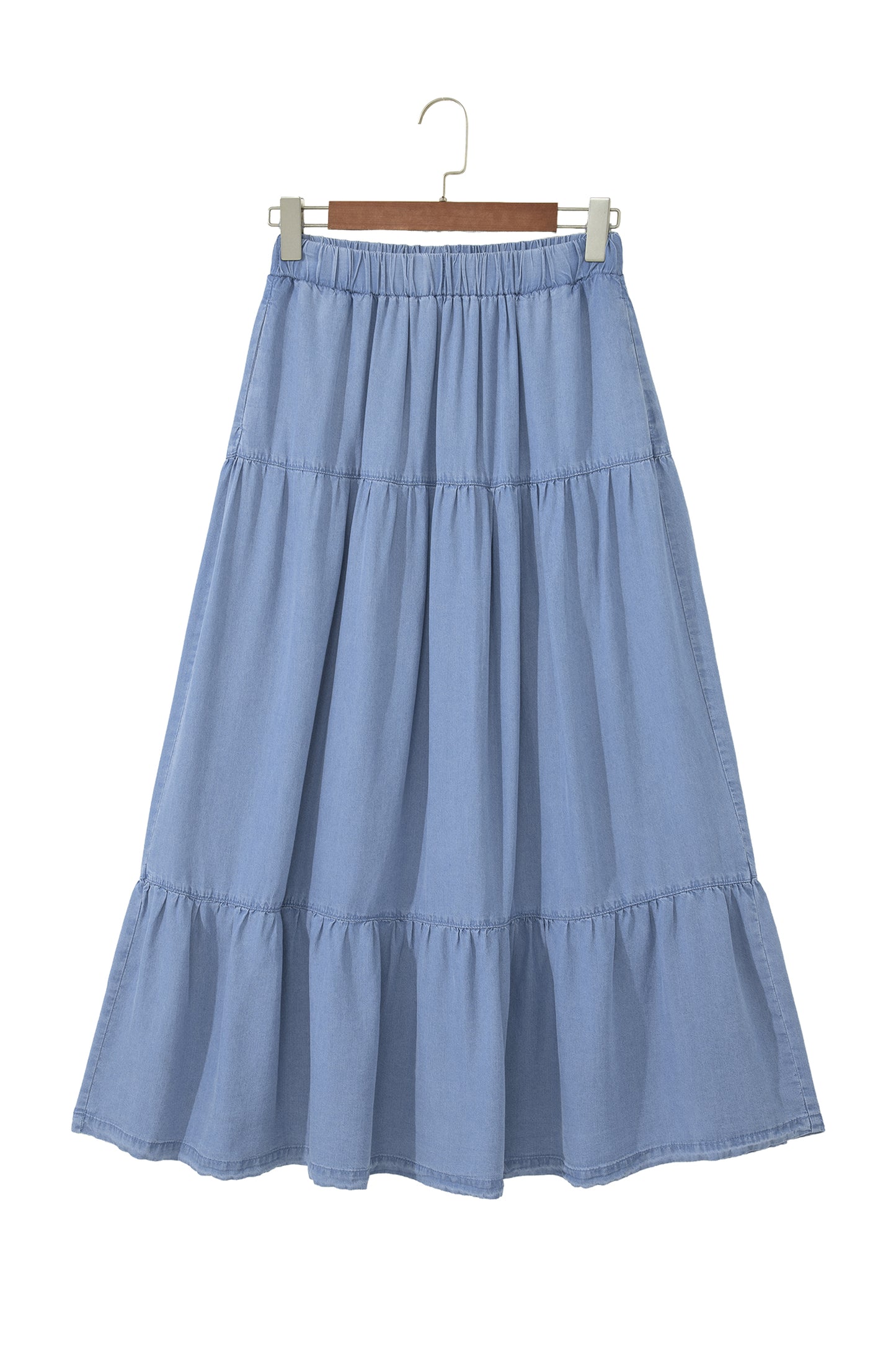 Beau Blue Denim Maxi Skirt