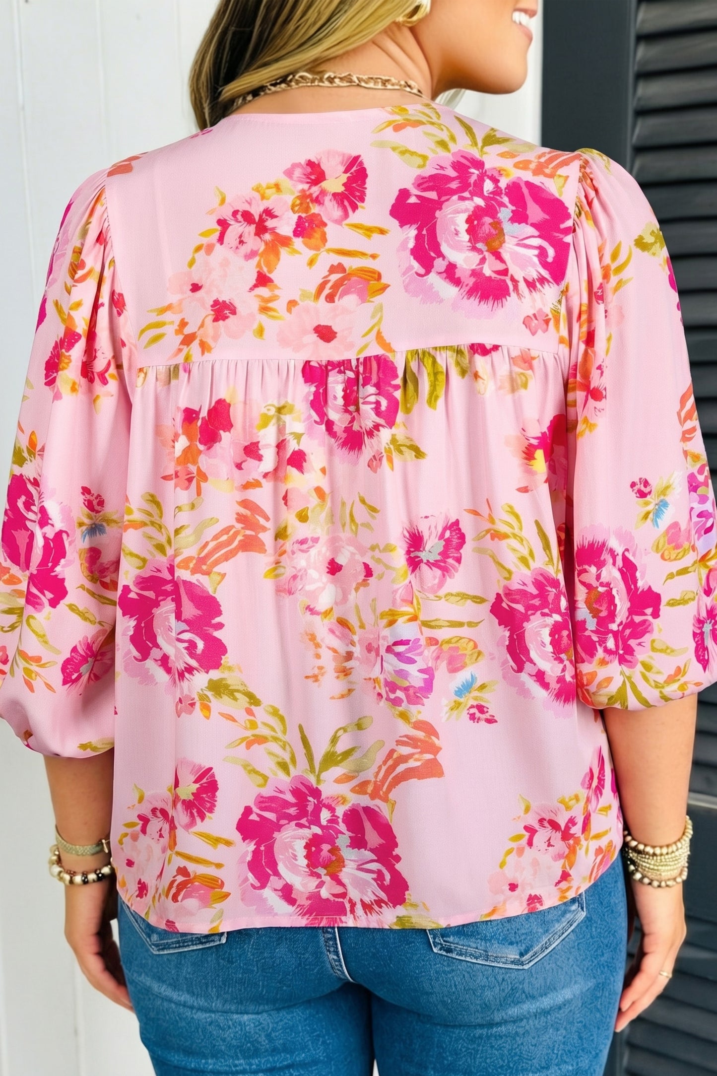 Paige Tie Front Tunic in Plus Size