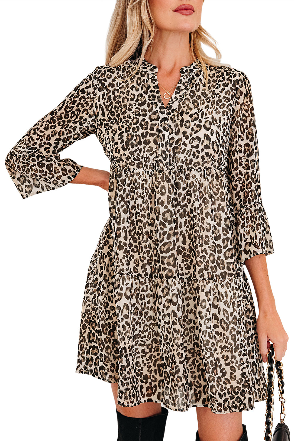 Leopard Print Swing Dress
