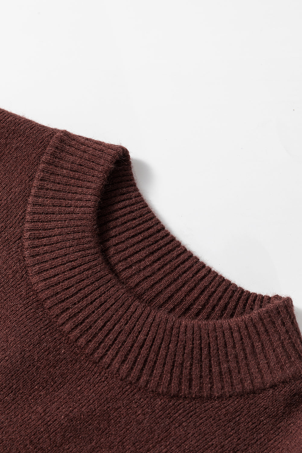 Mock Neck Sweater Dress in Coffee