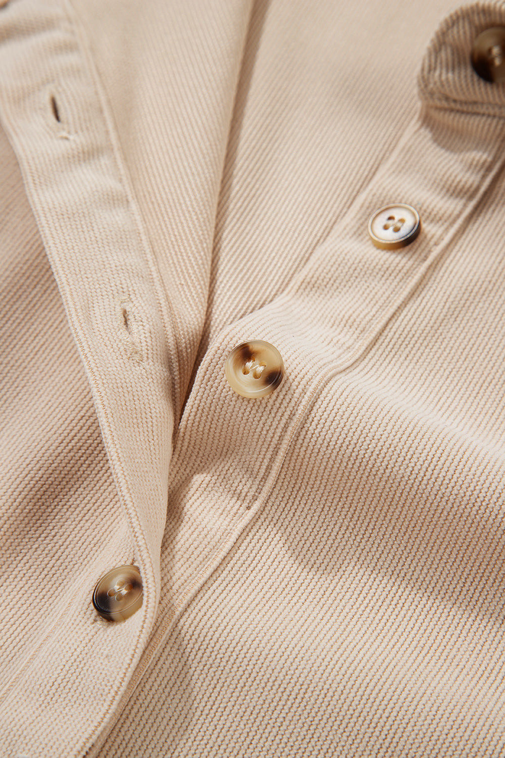 Corduroy Long Sleeve Mini Dress in Oatmeal