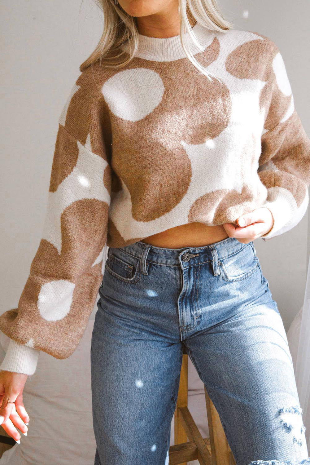 Flower Power Drop Shoulder Sweater