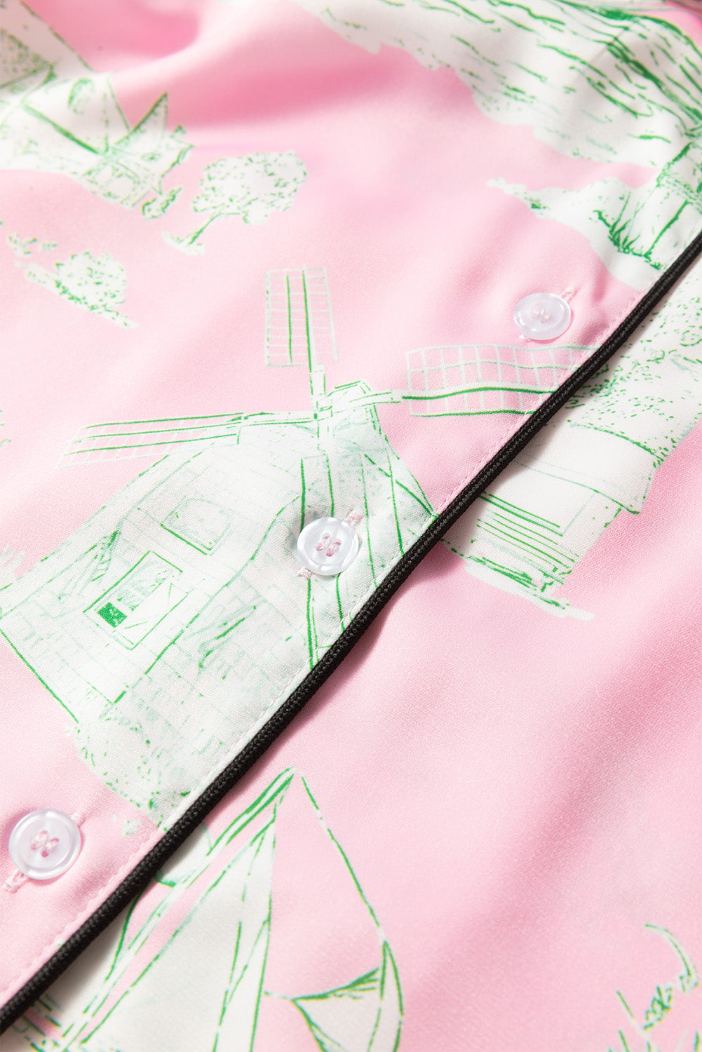 Pink Holiday Resort 2pcs Pajama Set