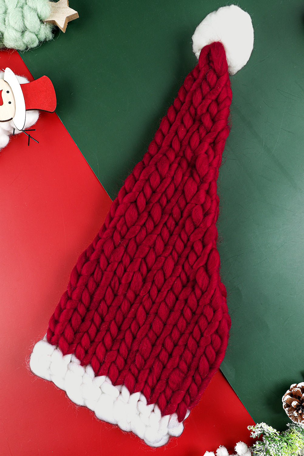 Chunky Knit Santa Hat