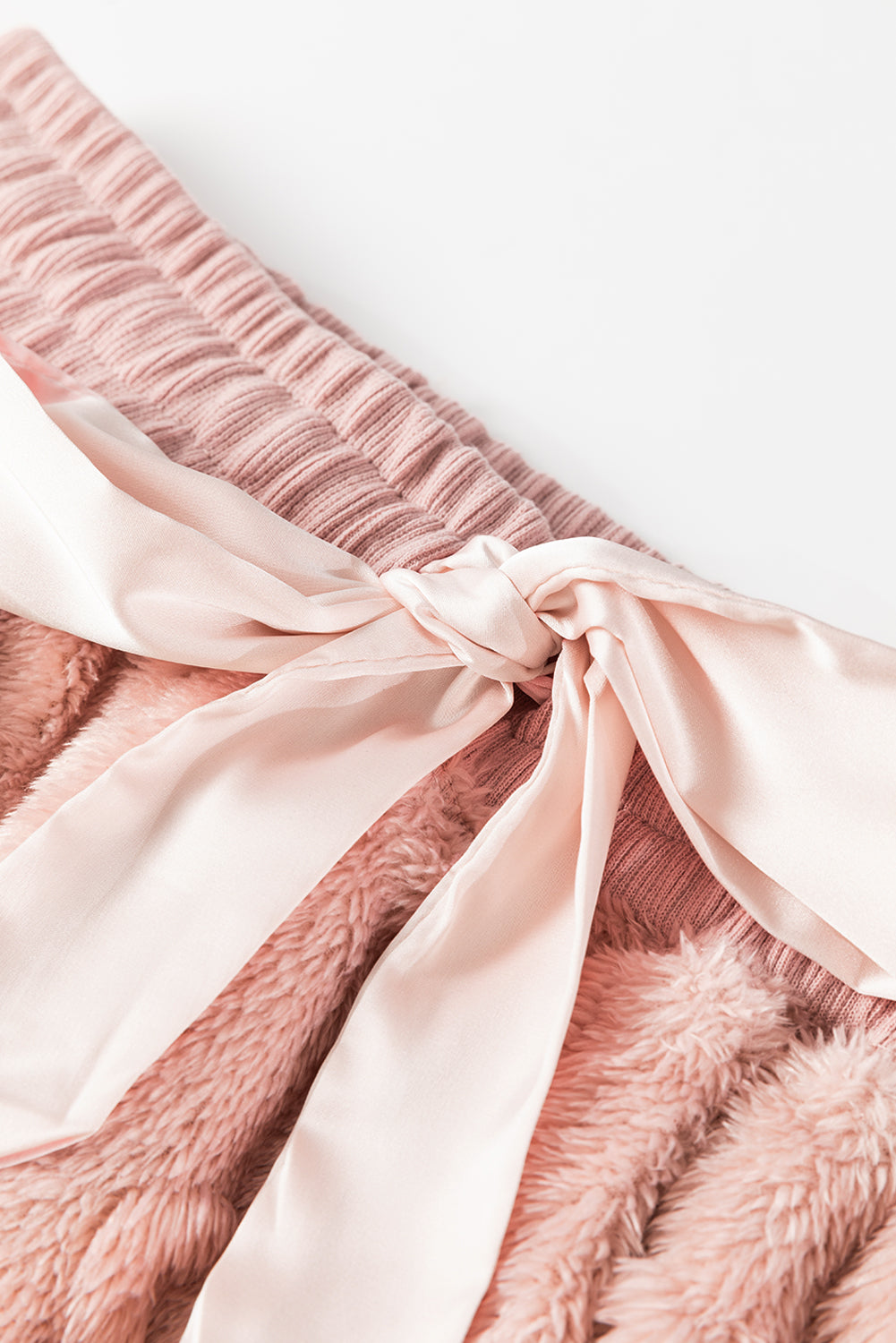 Pink Leopard Fleece Two Piece Lounge Set