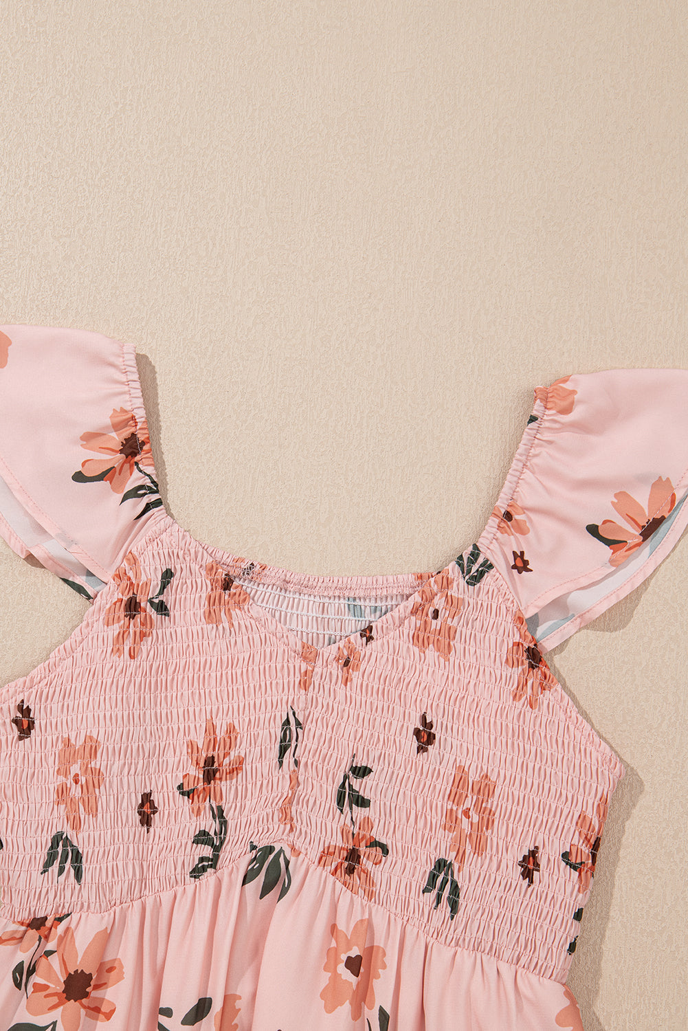 Sweet Pink Smocked Maxi Dress