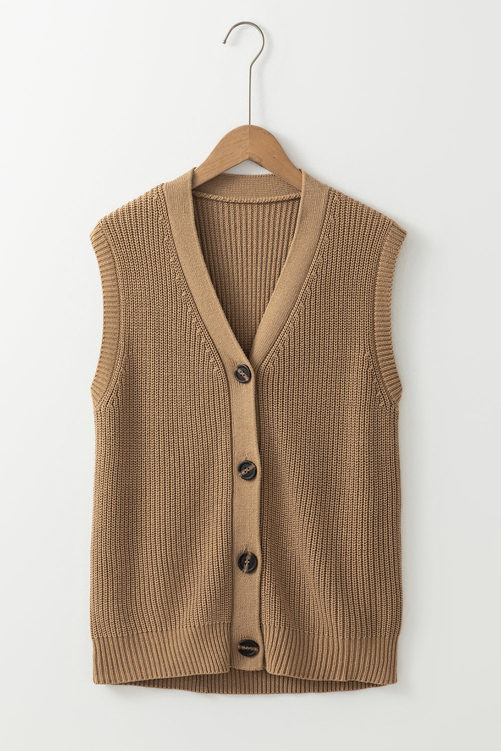 Buttoned Front Sweater Vest in Parchment