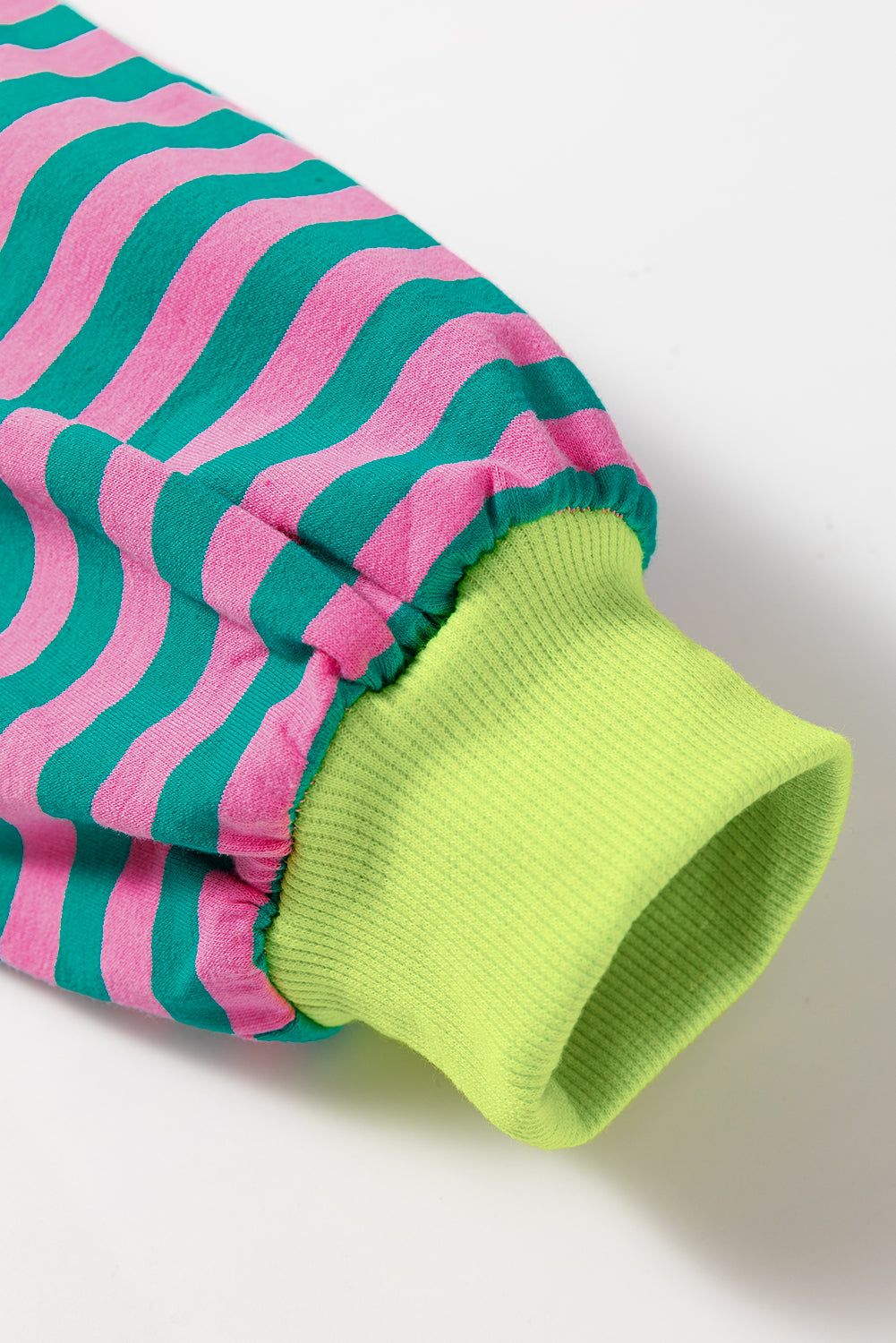 Green Stripe Oversized Pullover