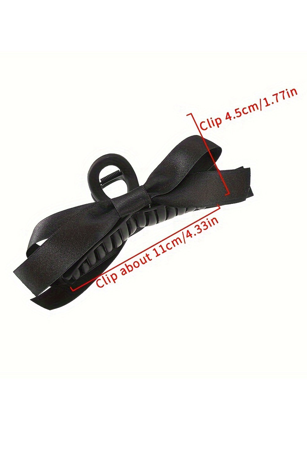 Large Bow Claw Clip-Black