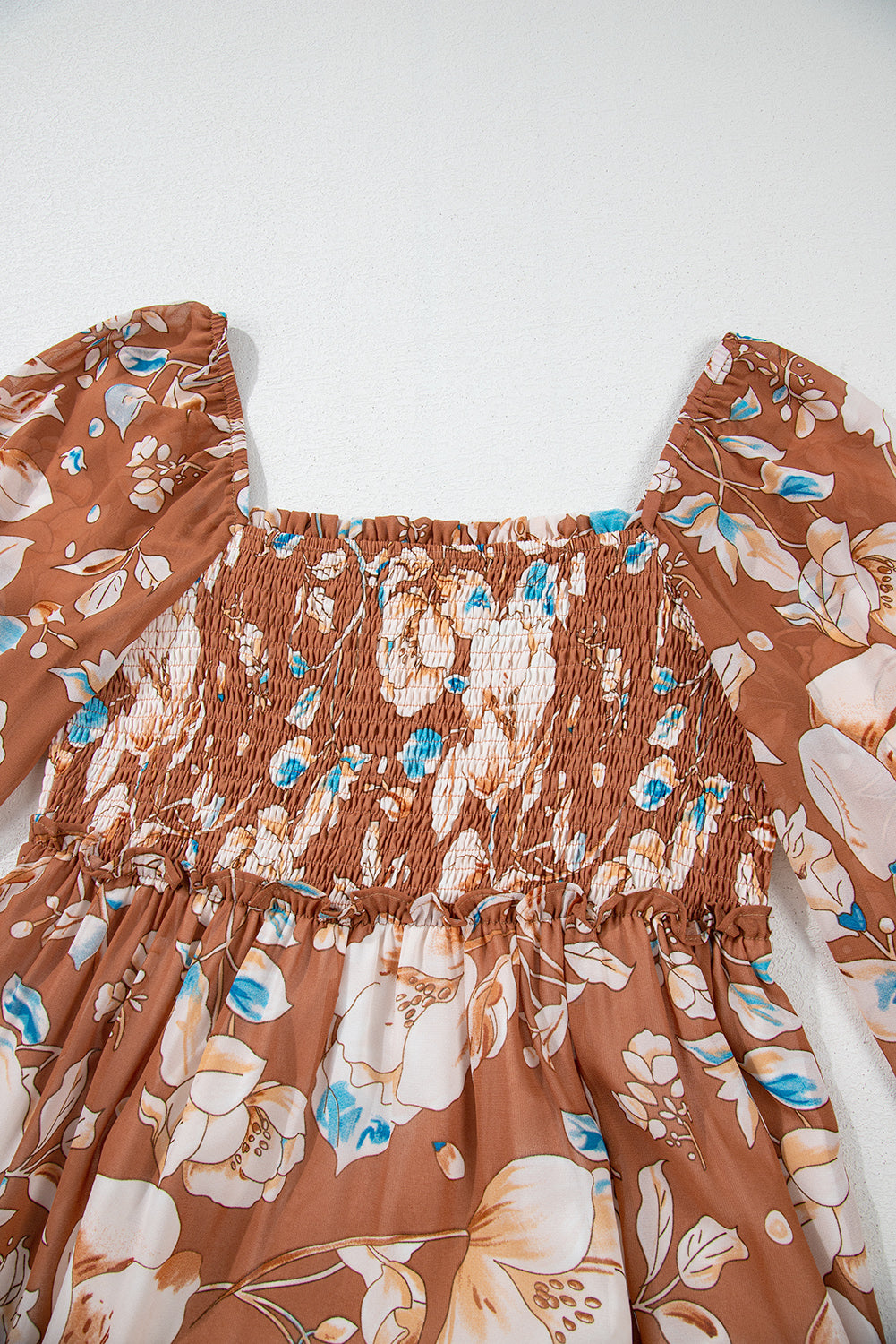 Floral Shirred Maxi Dress