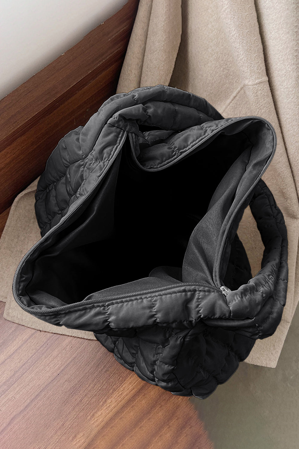 Black Puffer Shoulder Bag
