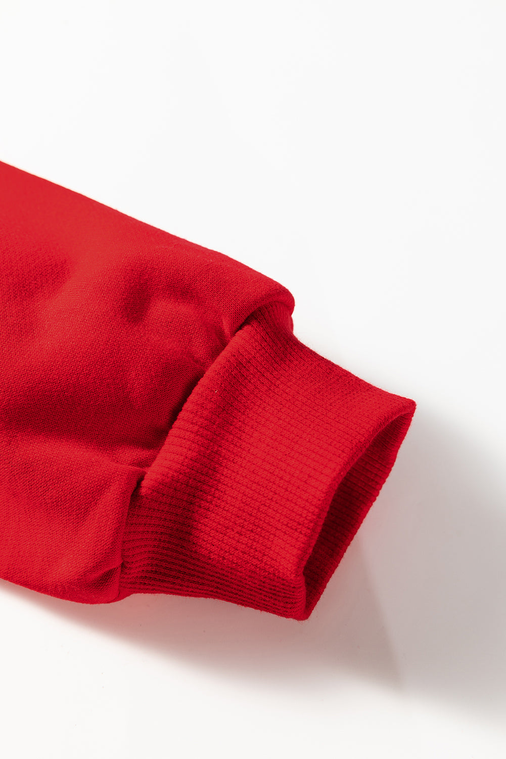 Varsity Sweatshirt Dress-Fiery Red