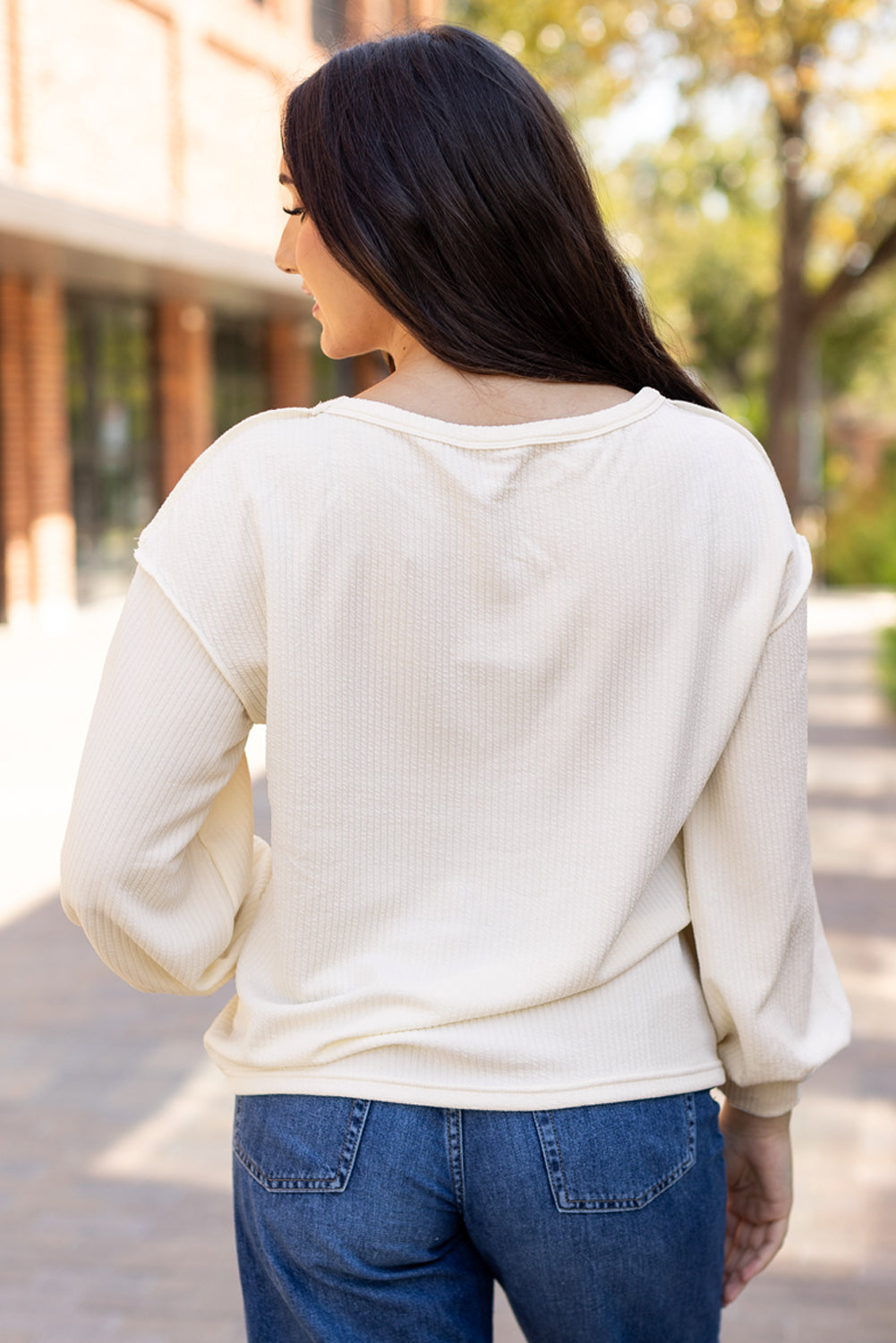Exposed Seam Knit Top