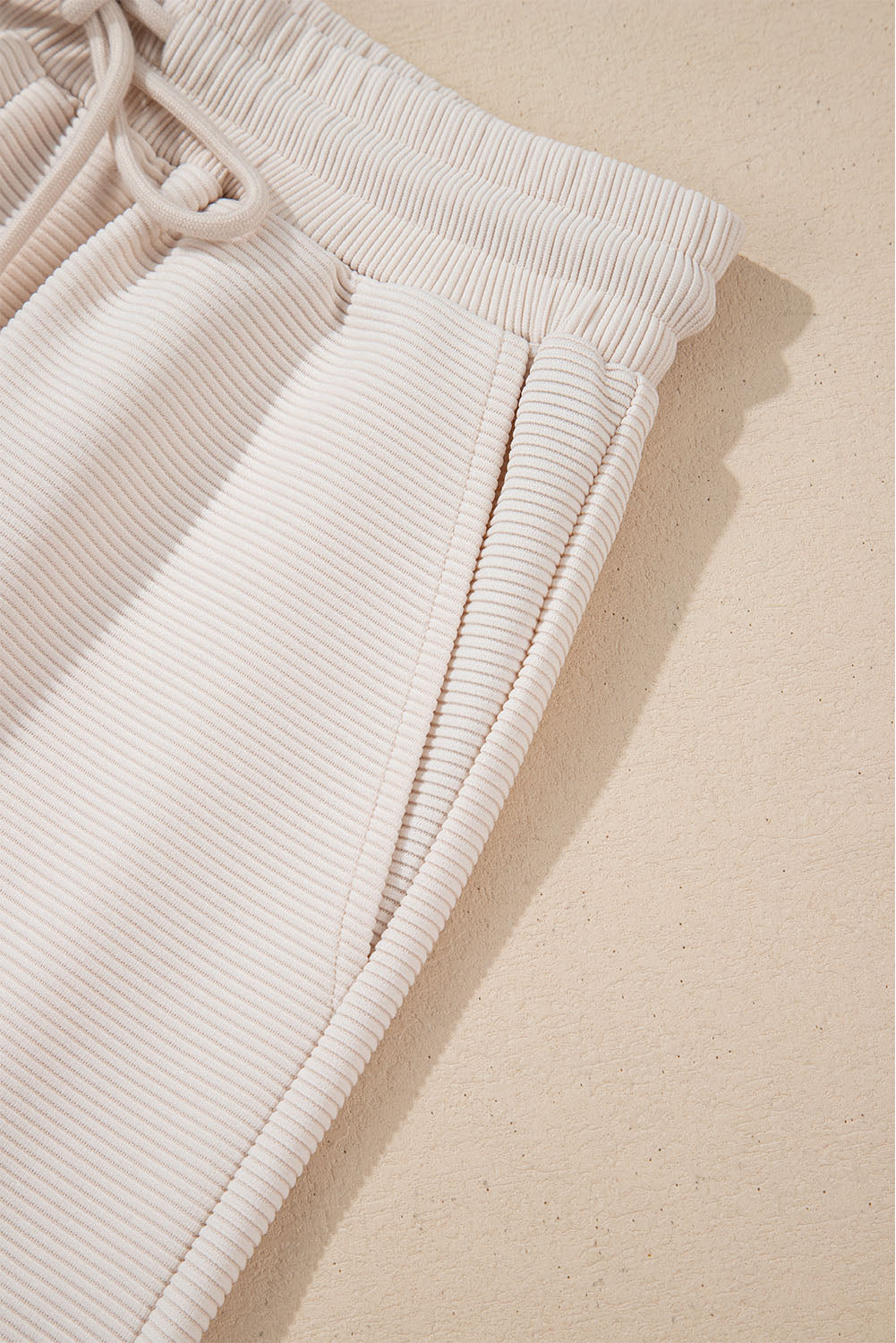 Casual Elegance Textured Two Piece Set in Apricot