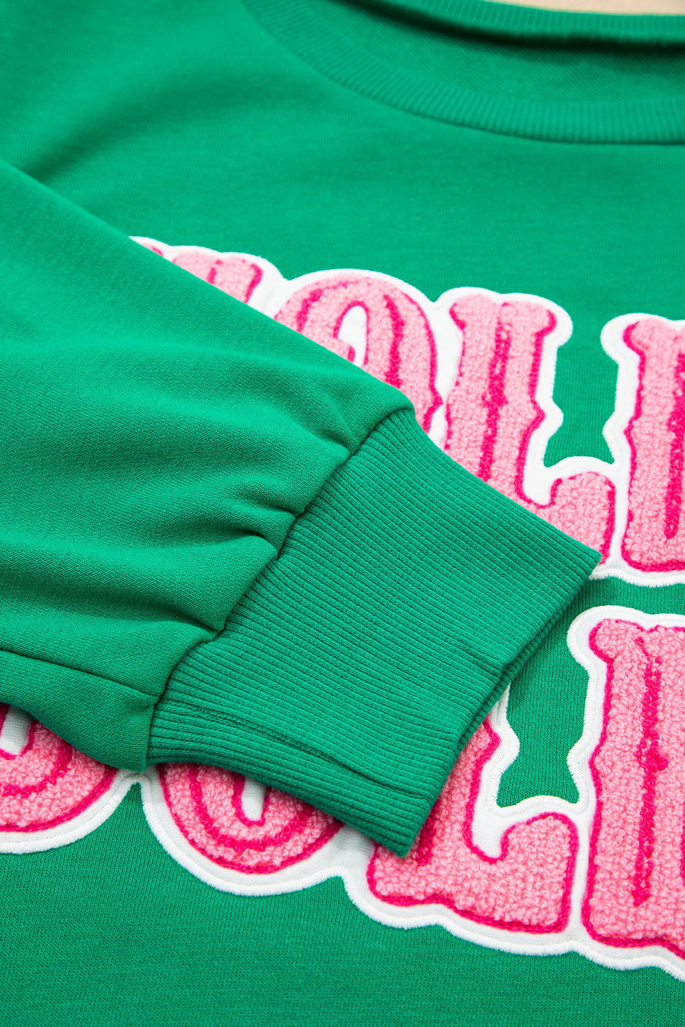 HOLLY JOLLY Embroidered Christmas Sweatshirt