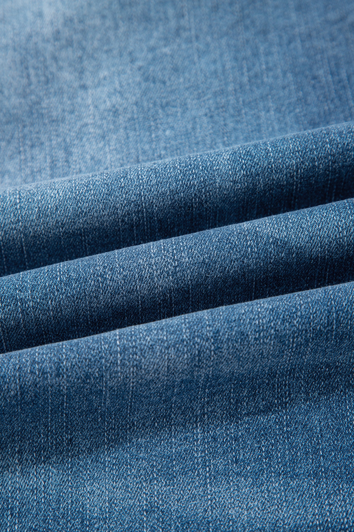 Sail Blue Exposed Stitch Straight Jeans