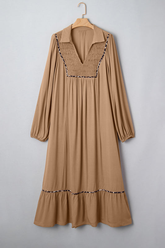 Chestnut Smocked Plus Size Dress