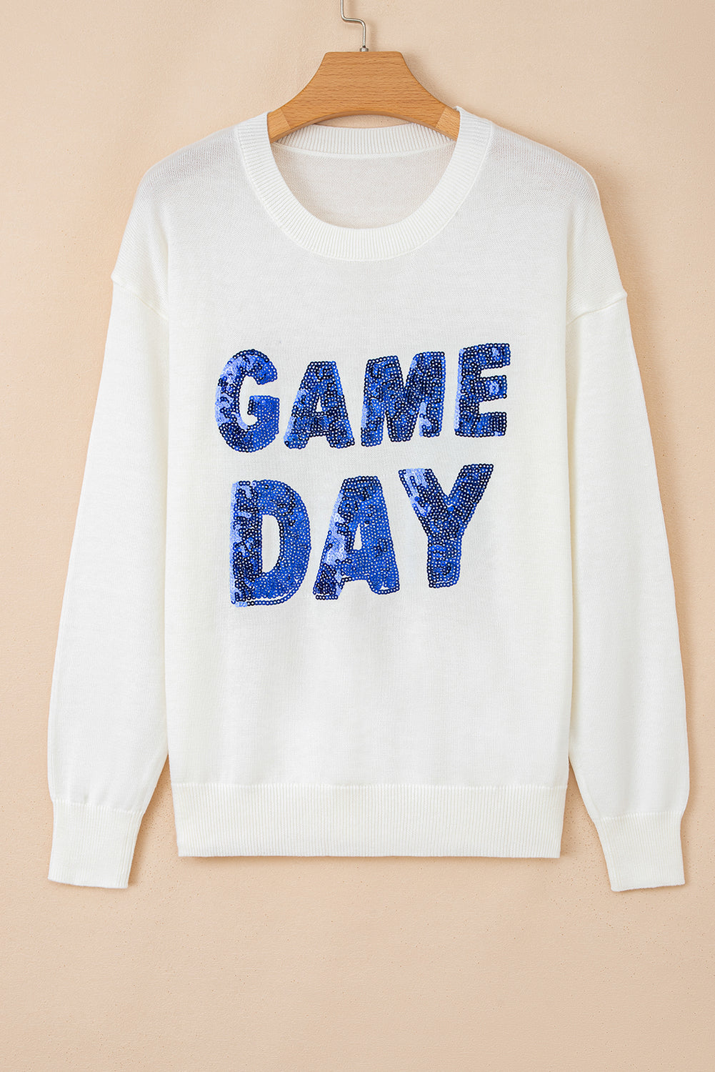 Blue Sequined GAME DAY Sweater