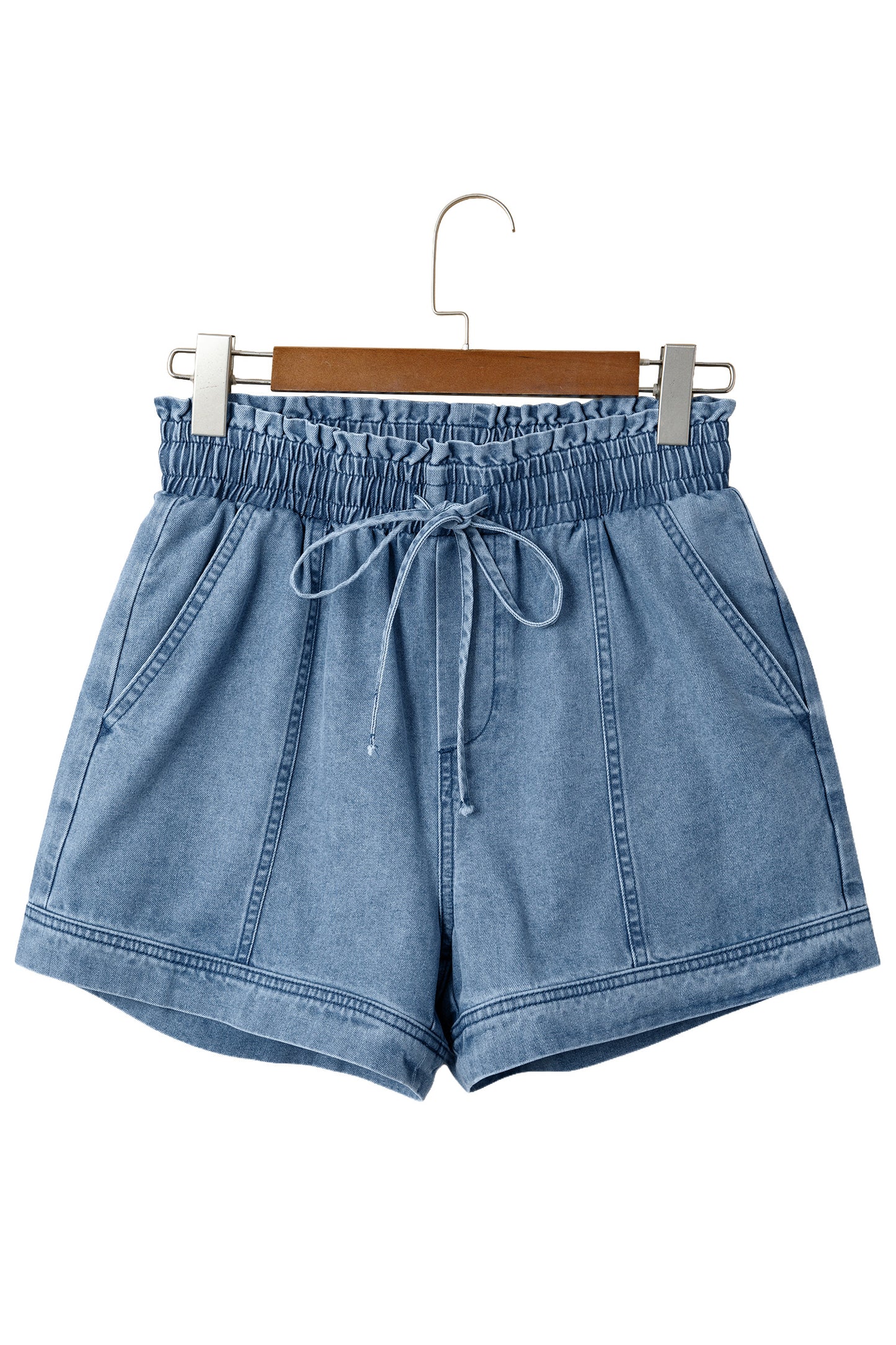 Dusk Smocked Waist Denim Shorts
