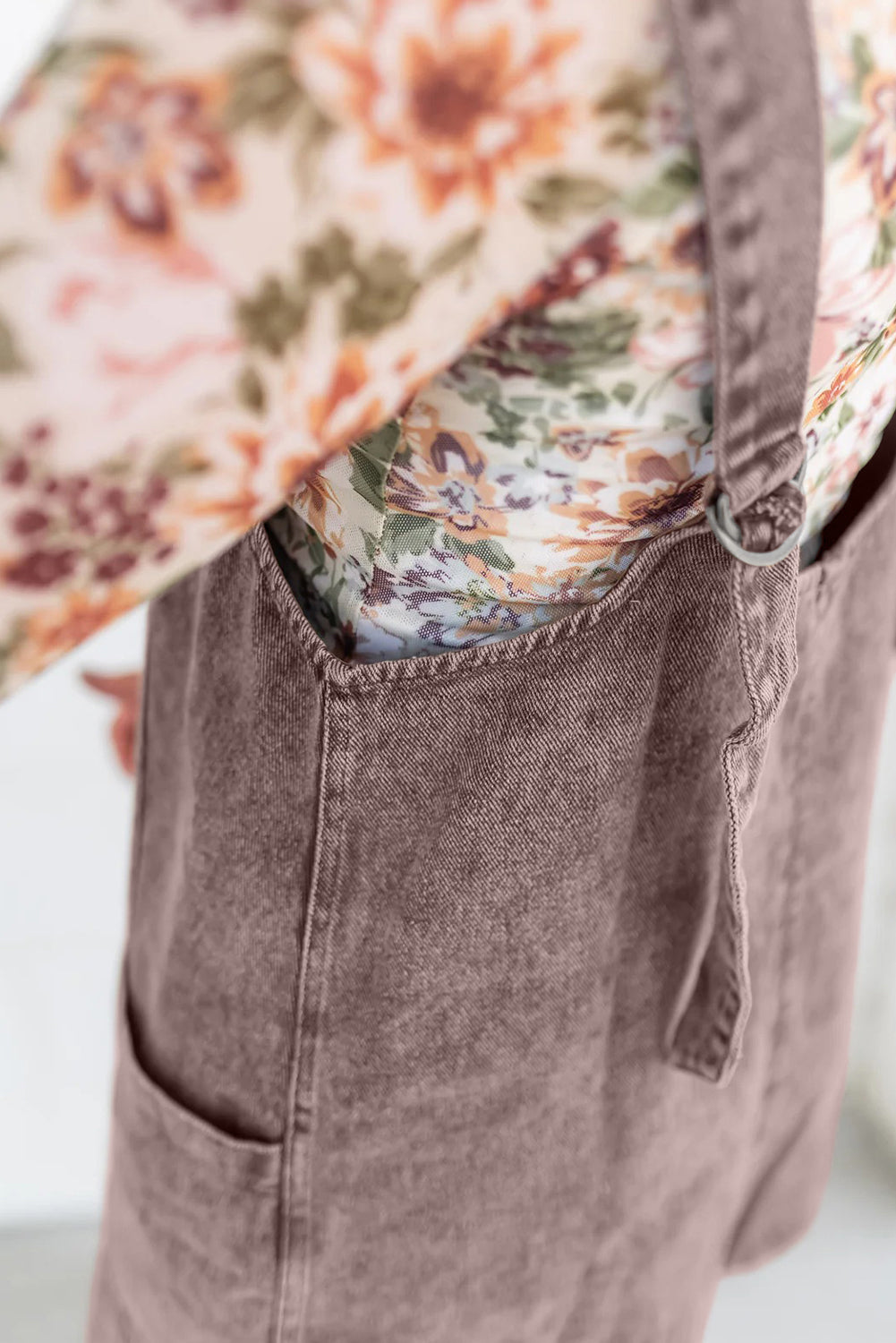 Vintage Washed Overall Mini Dress