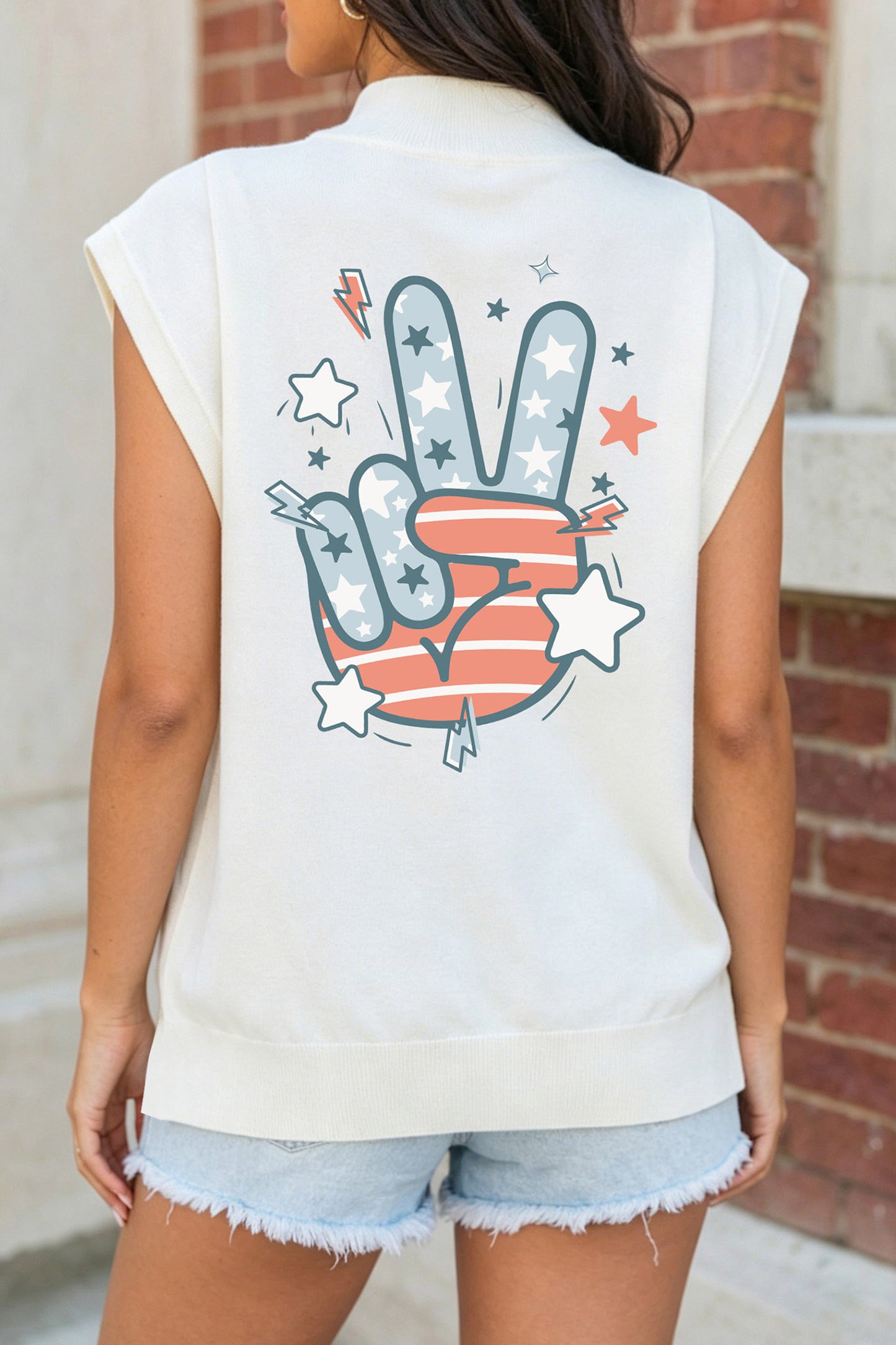 Born in the USA Mock Neck Tee