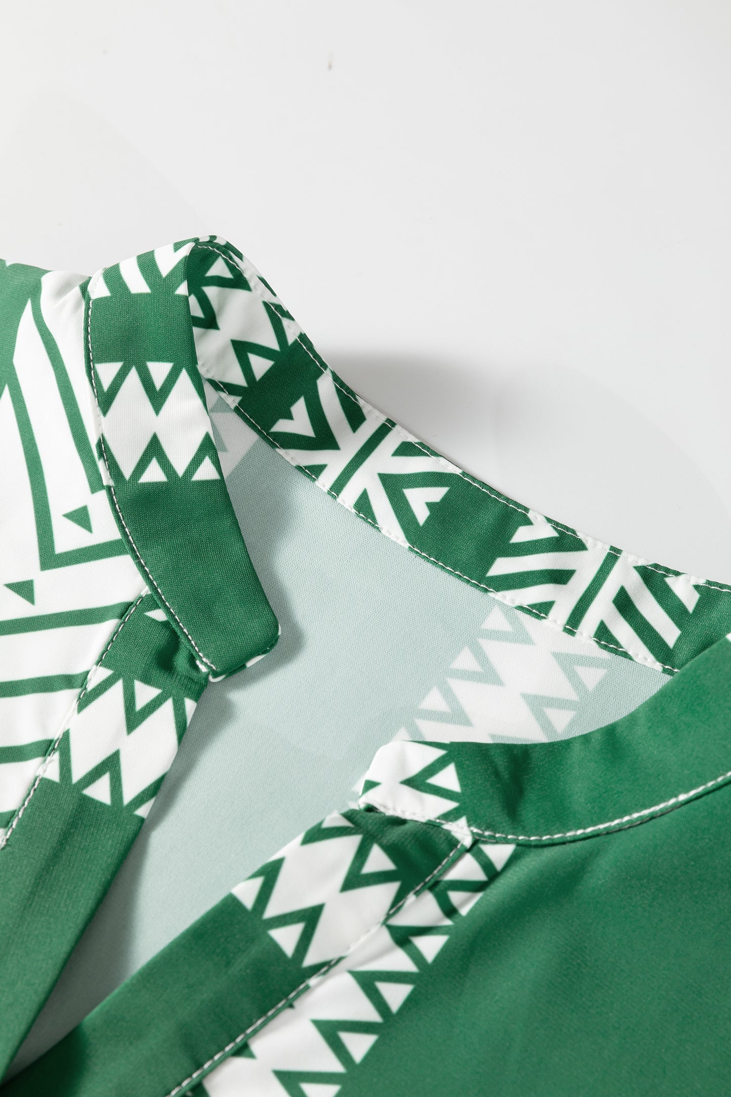 Green Boho 3/4 Sleeve Dress