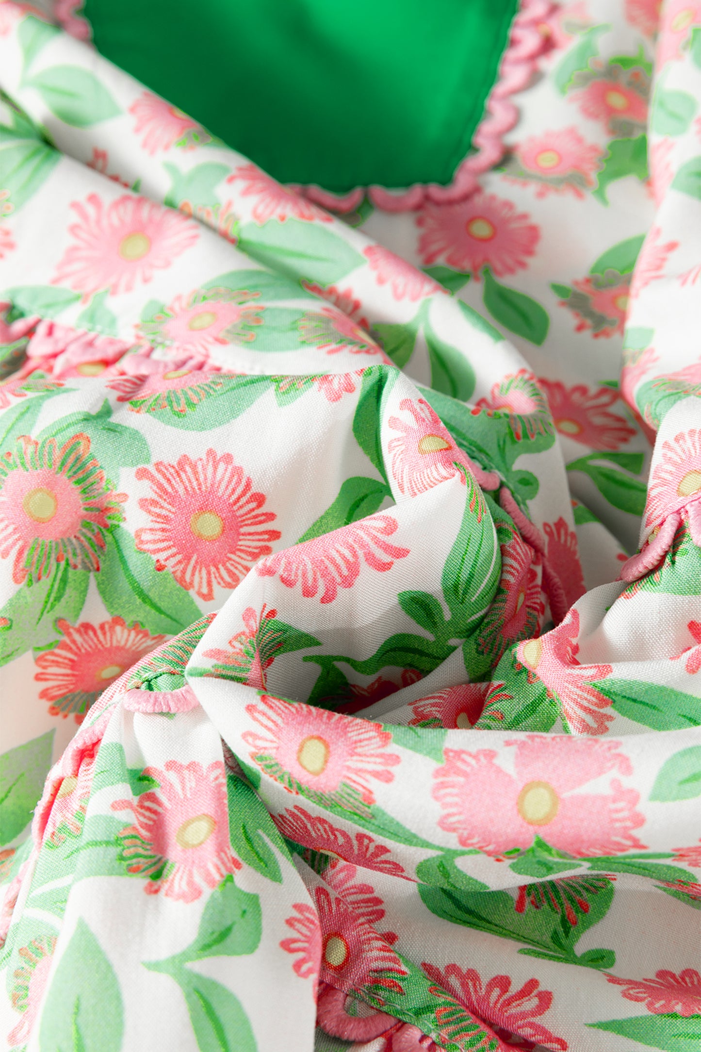 Ricrac Trim Floral Mini Dress