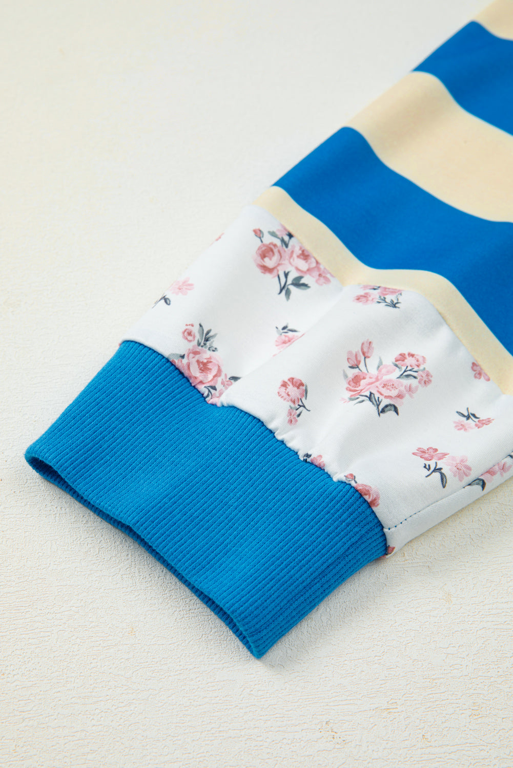 Blue & White Striped Plus Size Pullover