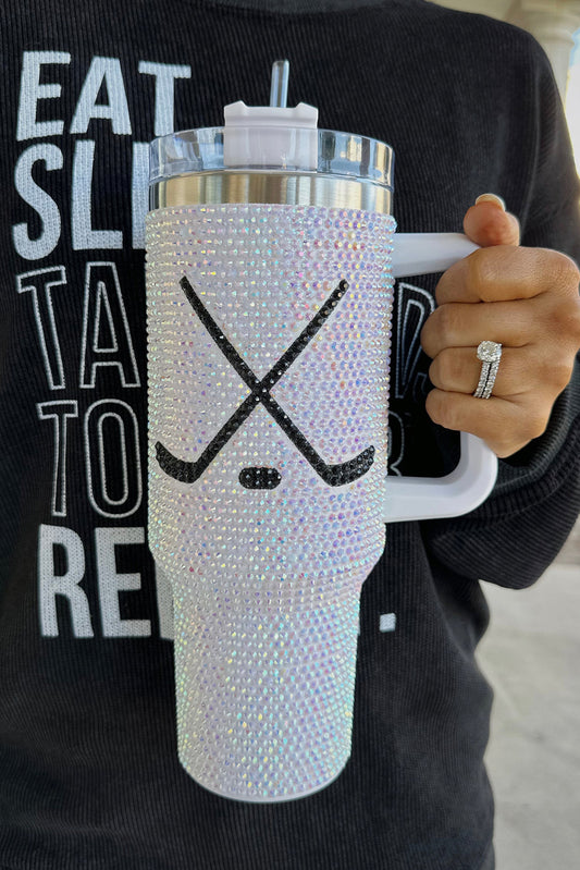 Hockey Rhinestone 40oz Tumbler