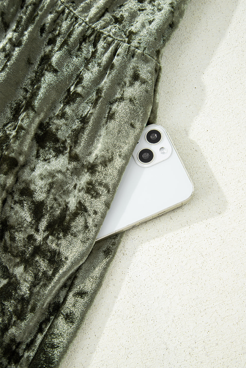 Velvet Plus Size Babydoll Dress in Jungle Green