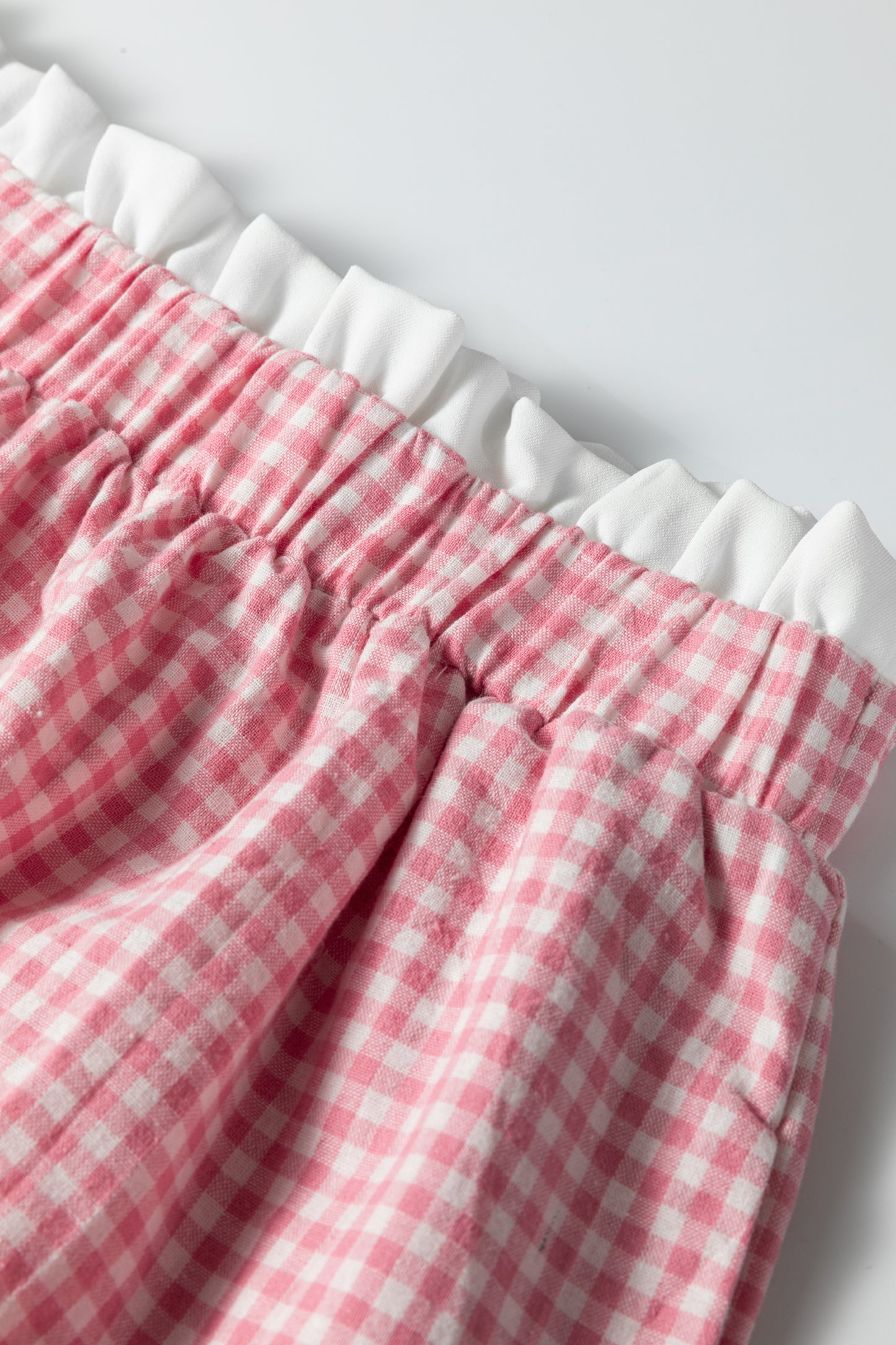 Pink Plaid Plus Size Shorts