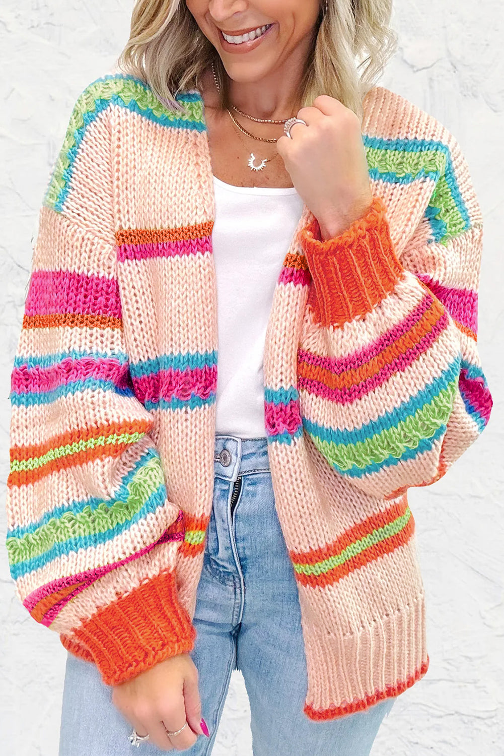 Multicolor Oversize Cardigan