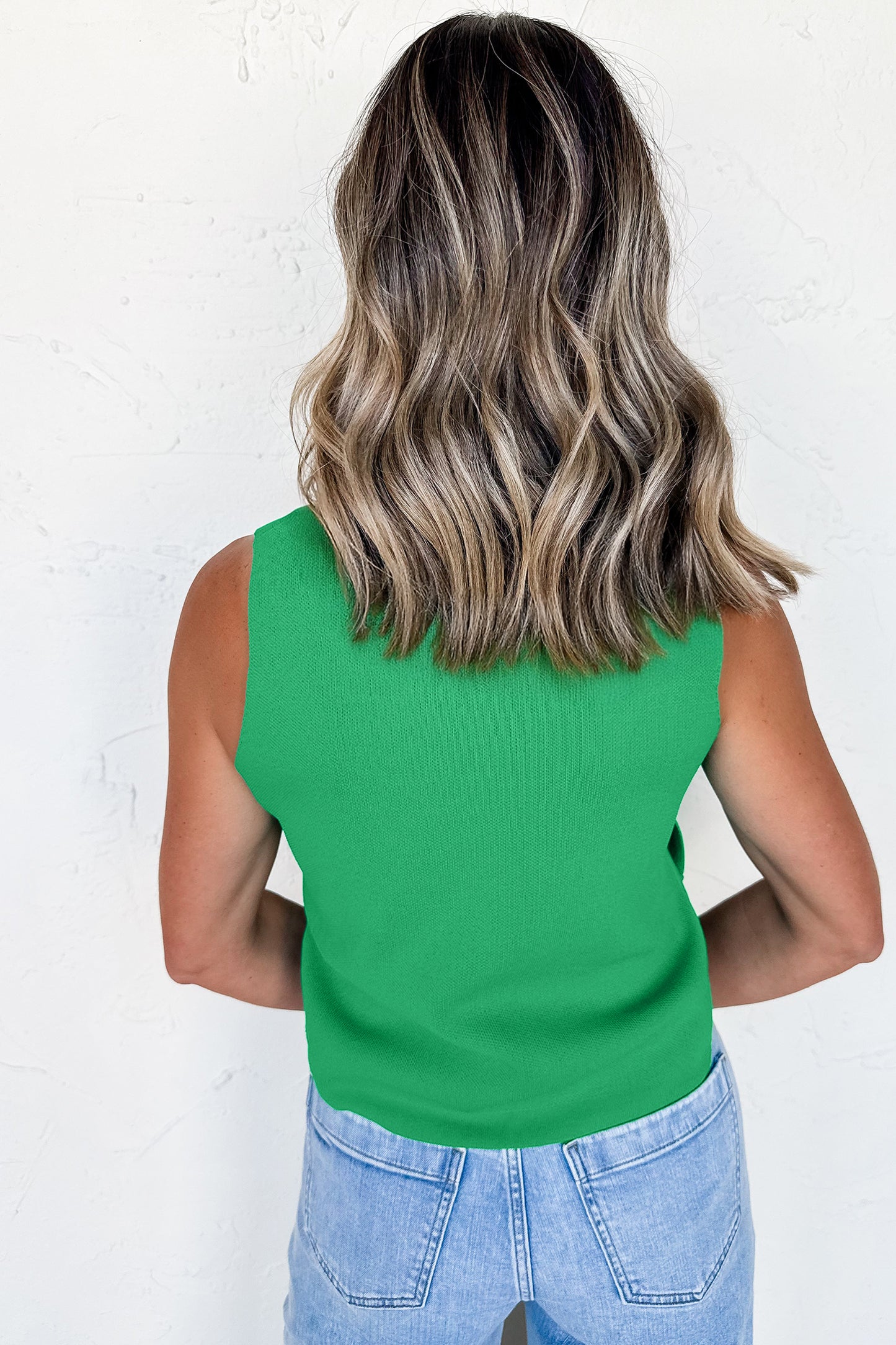 Spring Green Side Button Sweater