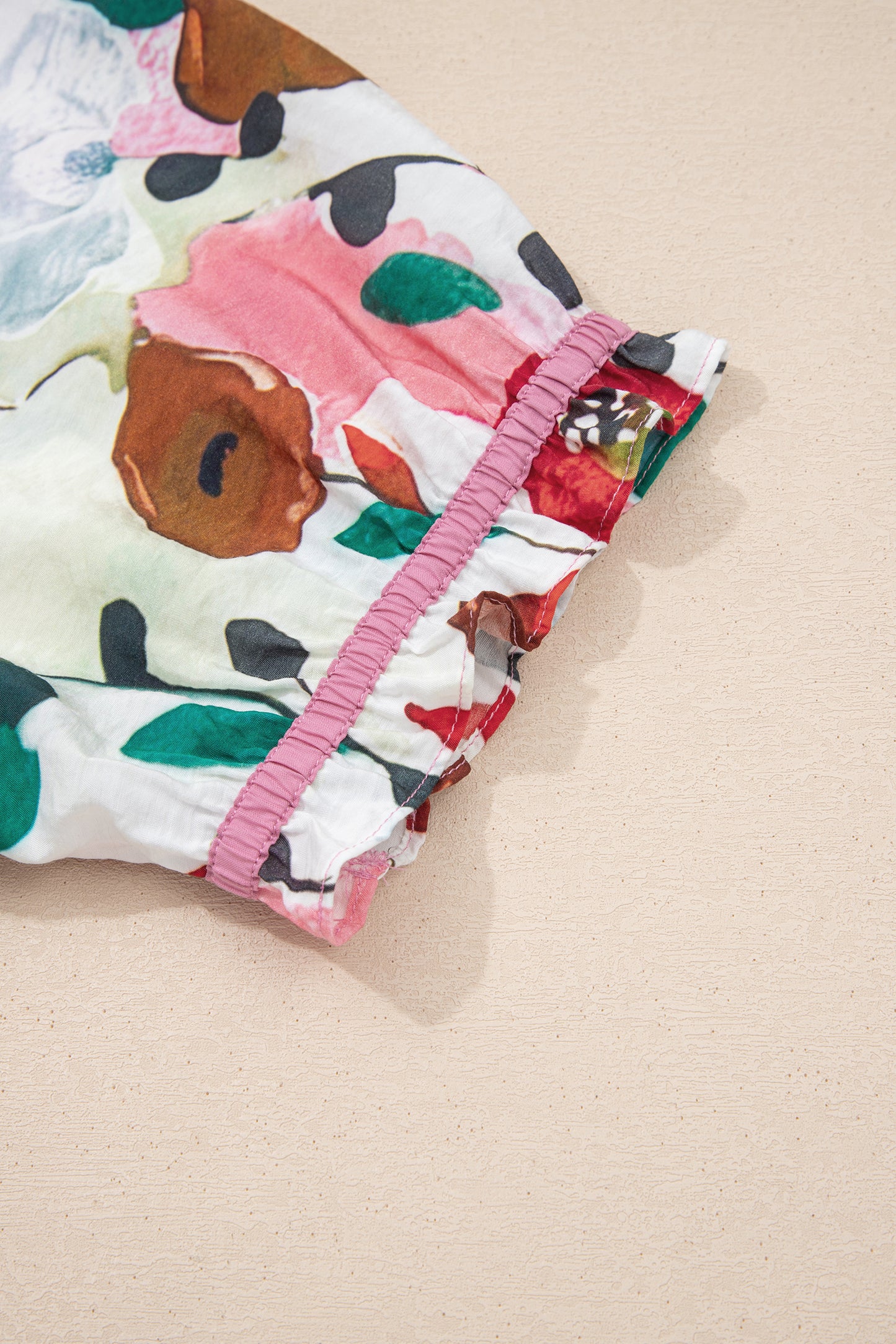 Puff Sleeve Floral Blouse in Plus Size