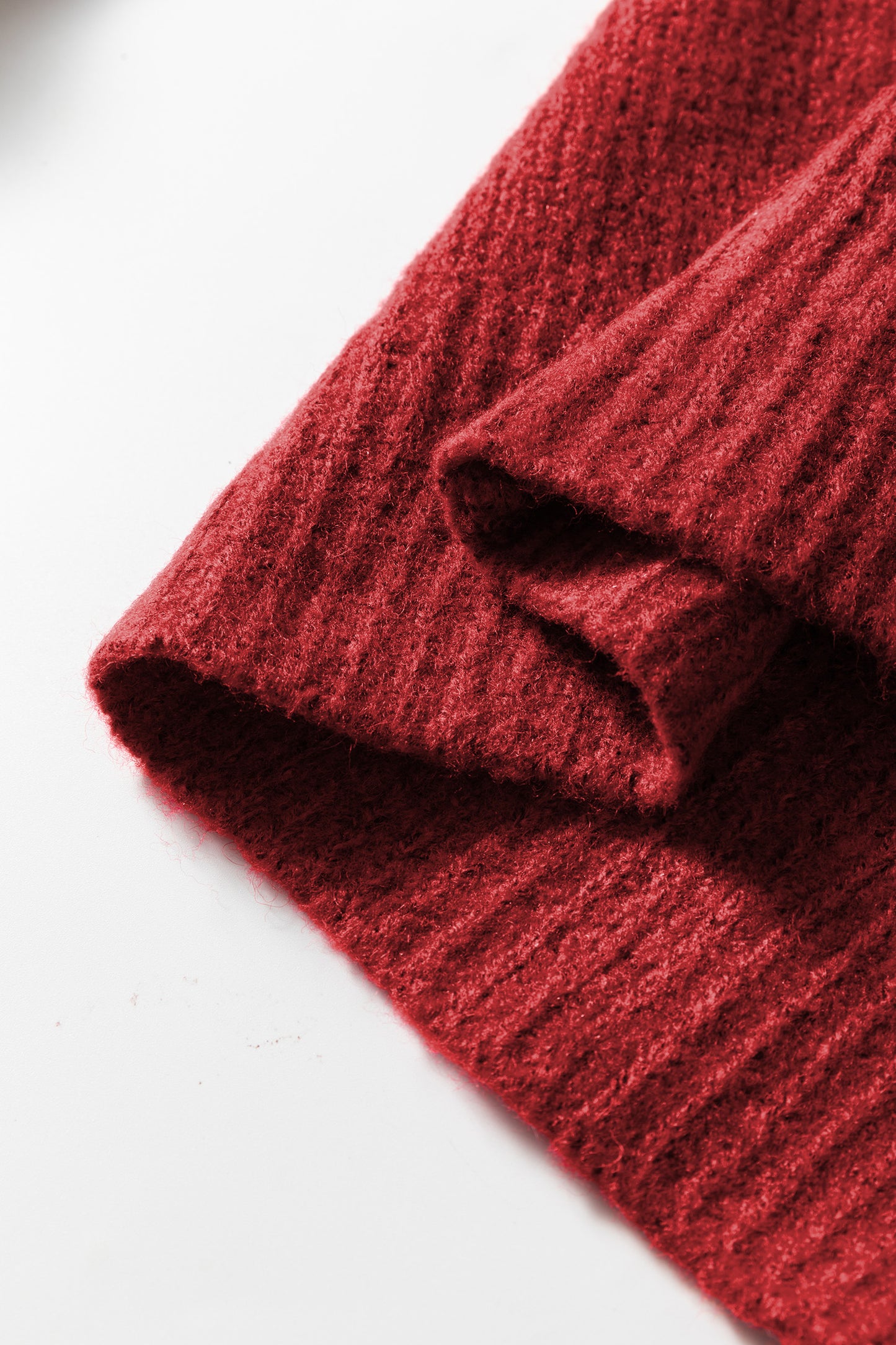 Fiery Red Heart Button Cardigan Sweater