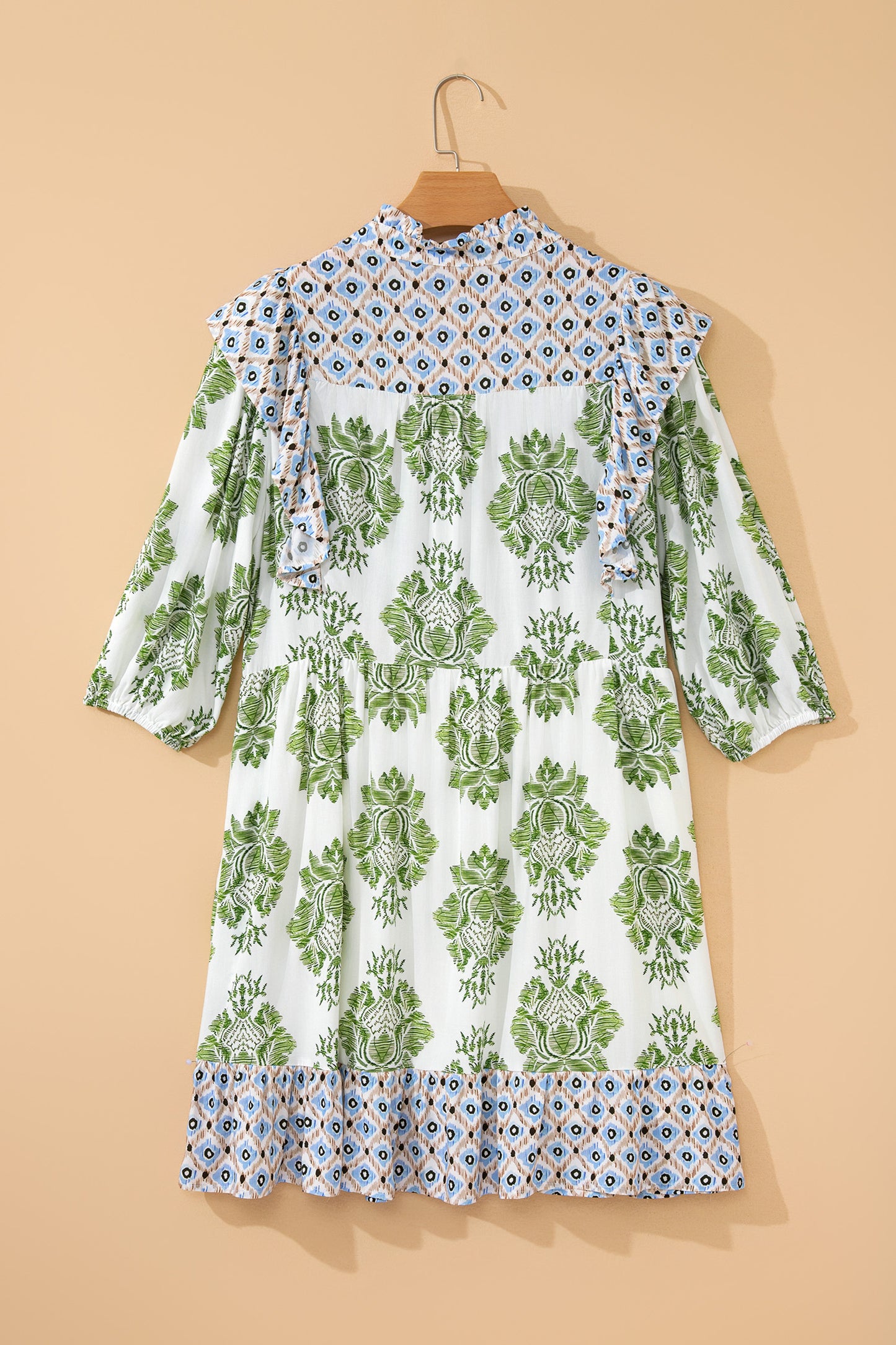 Green Floral Mini Dress