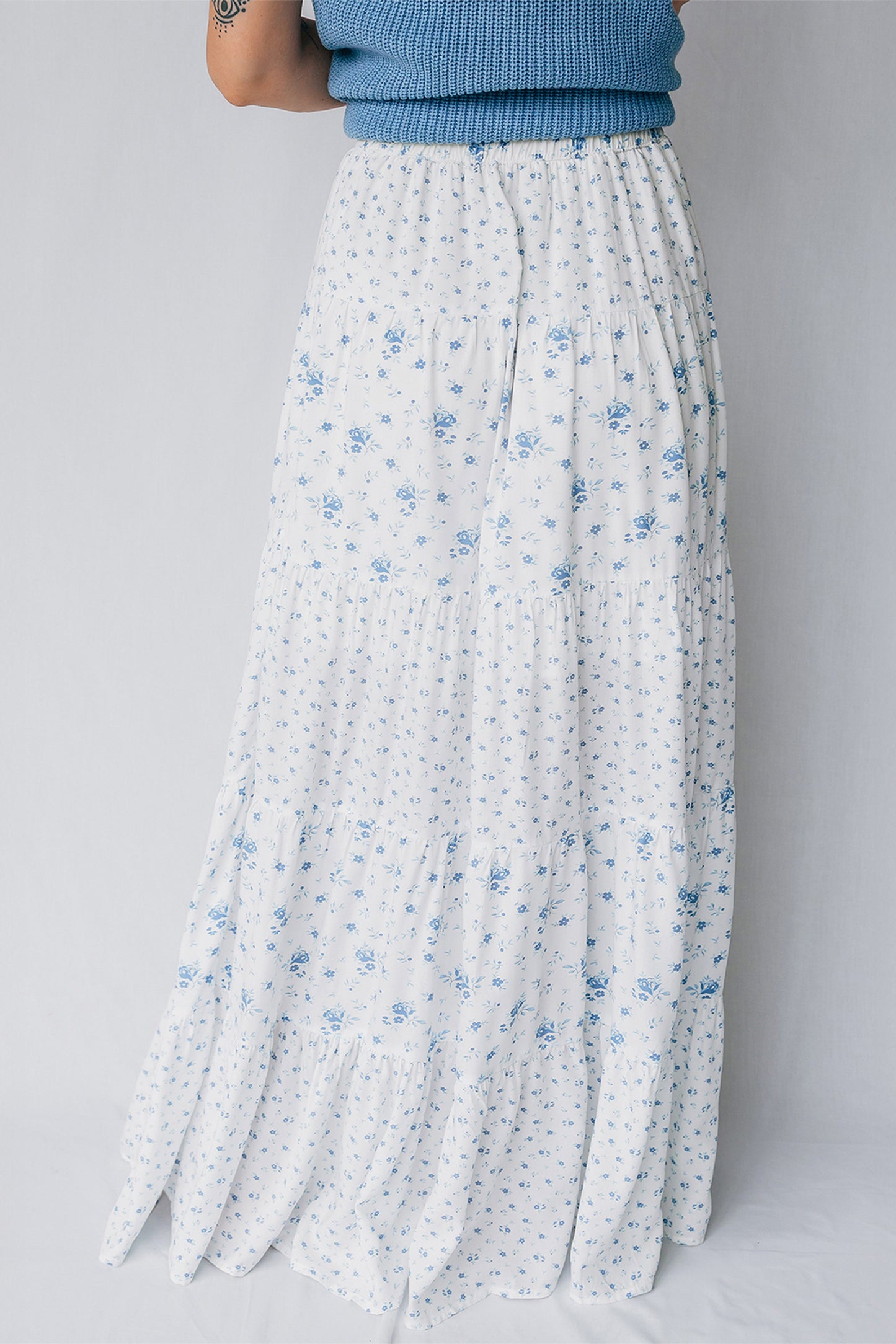 Tiny Floral Maxi Skirt