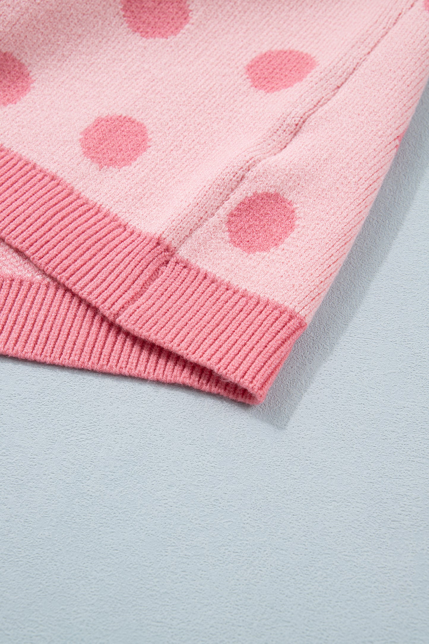 Polka Dot Puff Short Sleeve Sweater